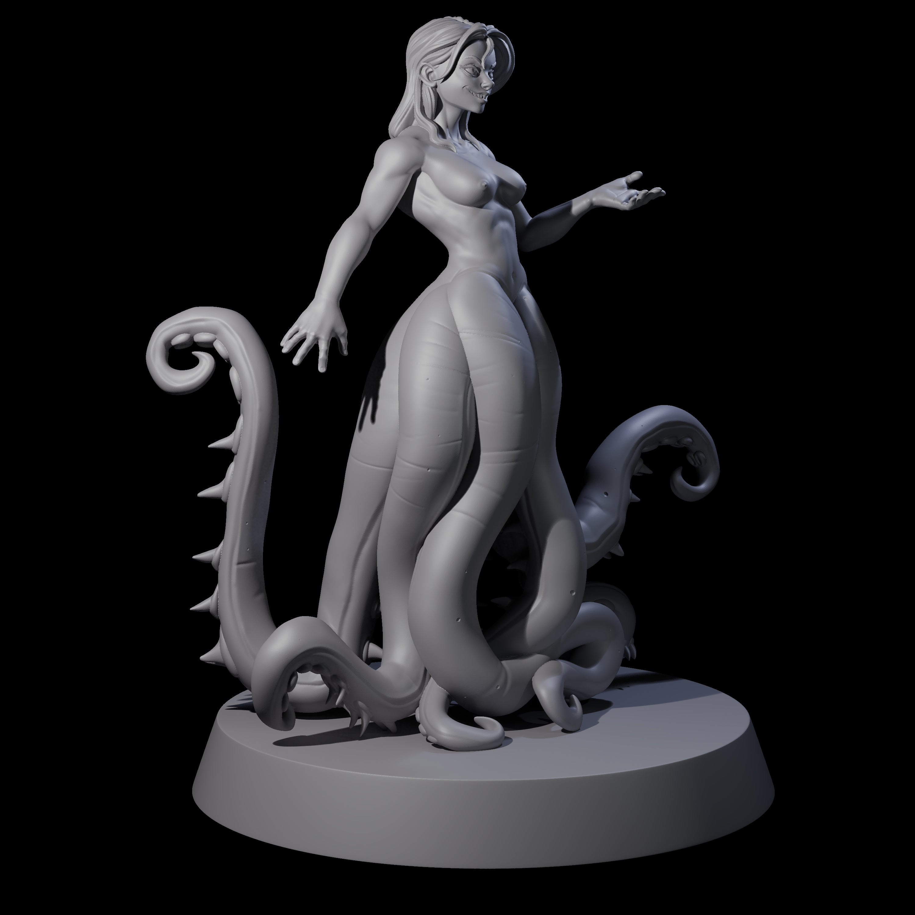 Alluring Tentacled Siren Miniature for Dungeons and Dragons, Pathfinder or other TTRPGs