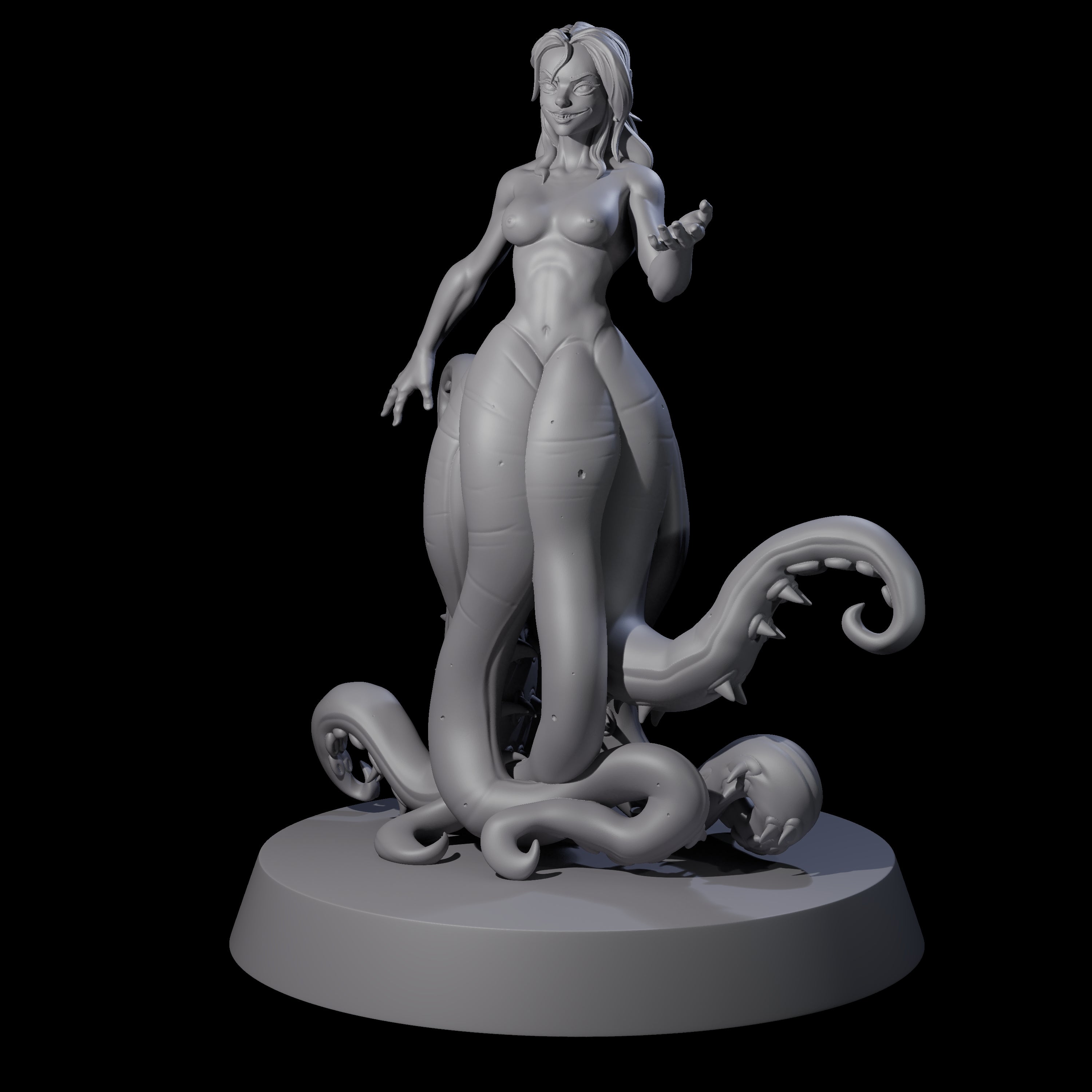 Alluring Tentacled Siren Miniature for Dungeons and Dragons, Pathfinder or other TTRPGs