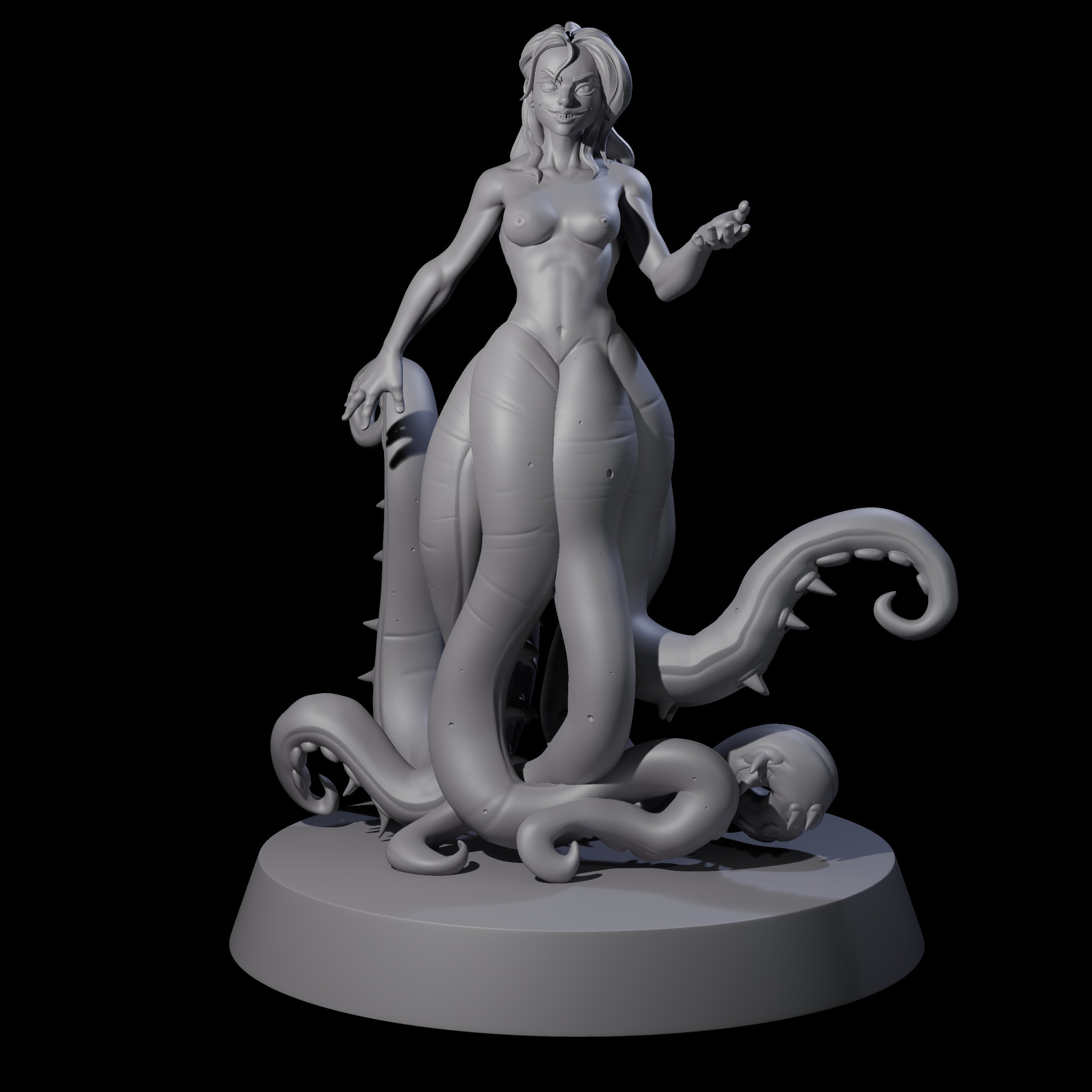 Alluring Tentacled Siren Miniature for Dungeons and Dragons, Pathfinder or other TTRPGs