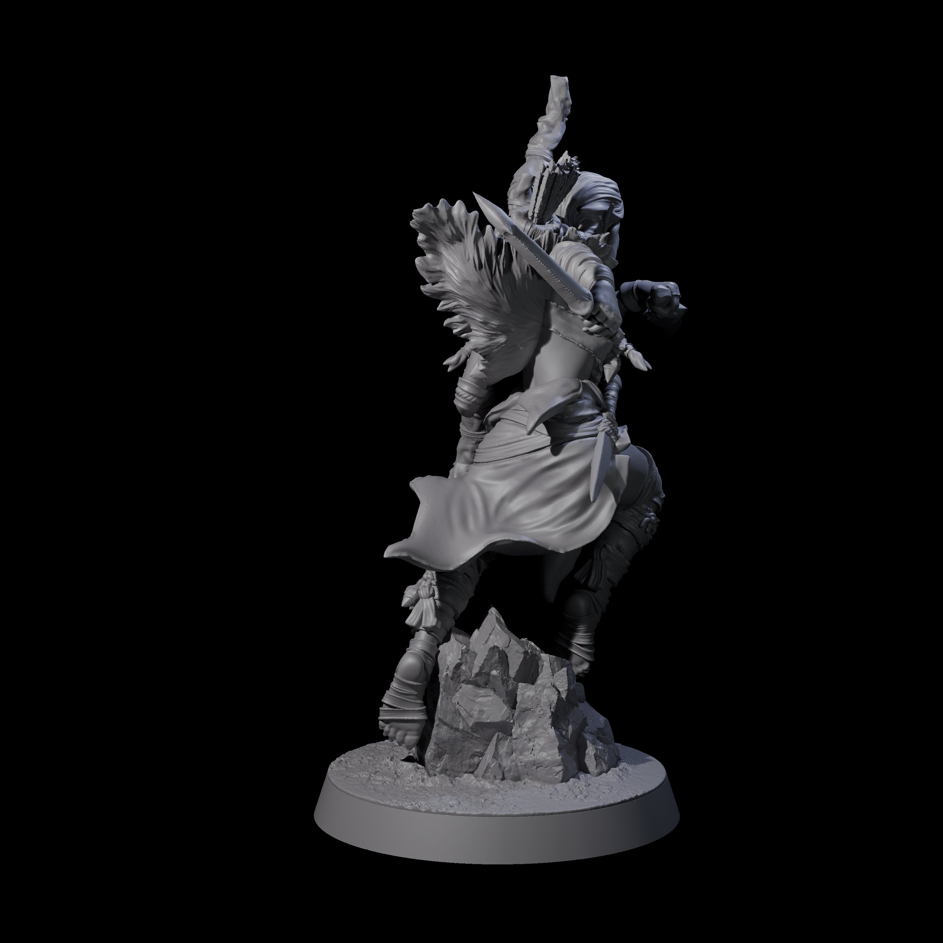 Ambushing Elf Rogue A Miniature for Dungeons and Dragons, Pathfinder or other TTRPGs