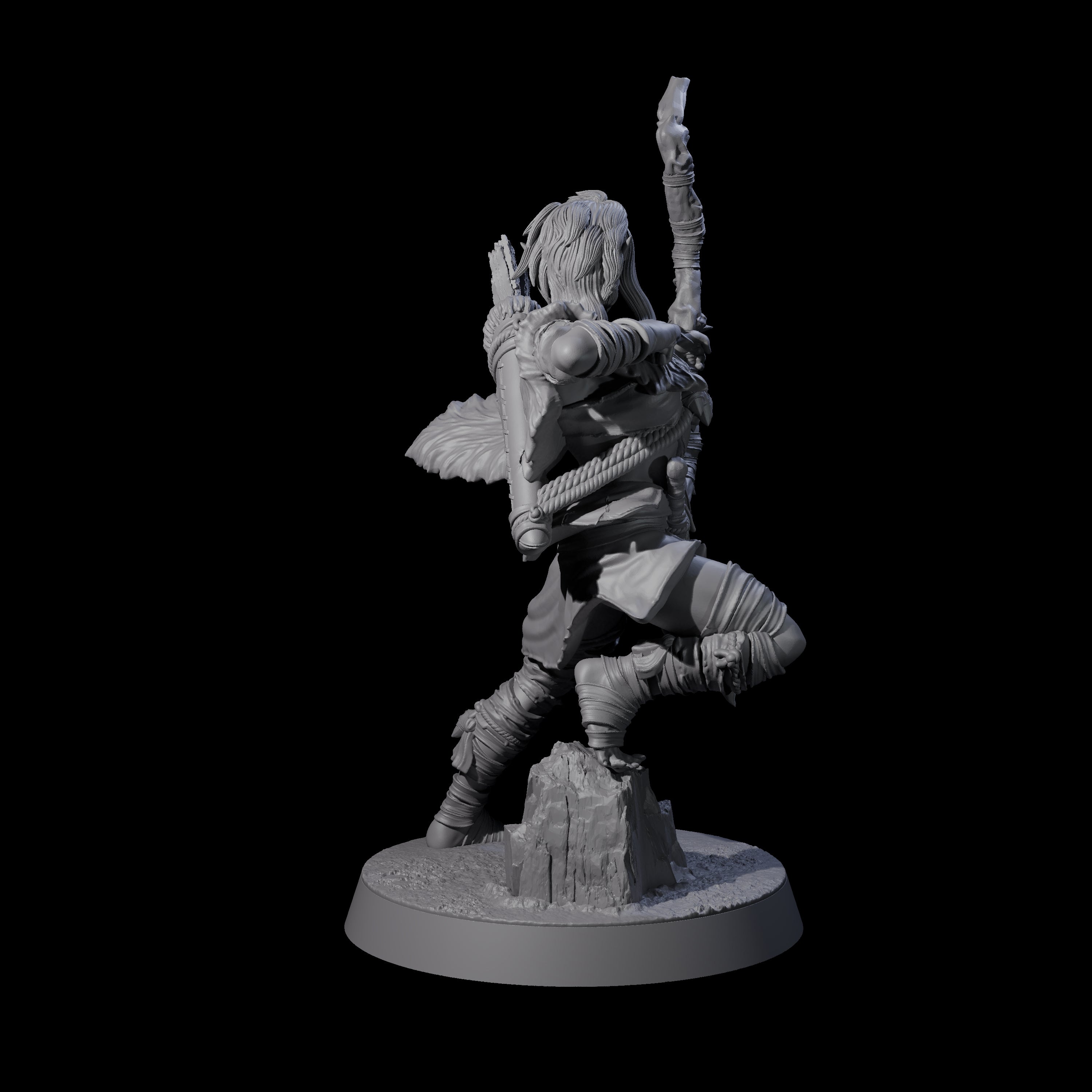 Ambushing Elf Rogue D Miniature for Dungeons and Dragons, Pathfinder or other TTRPGs