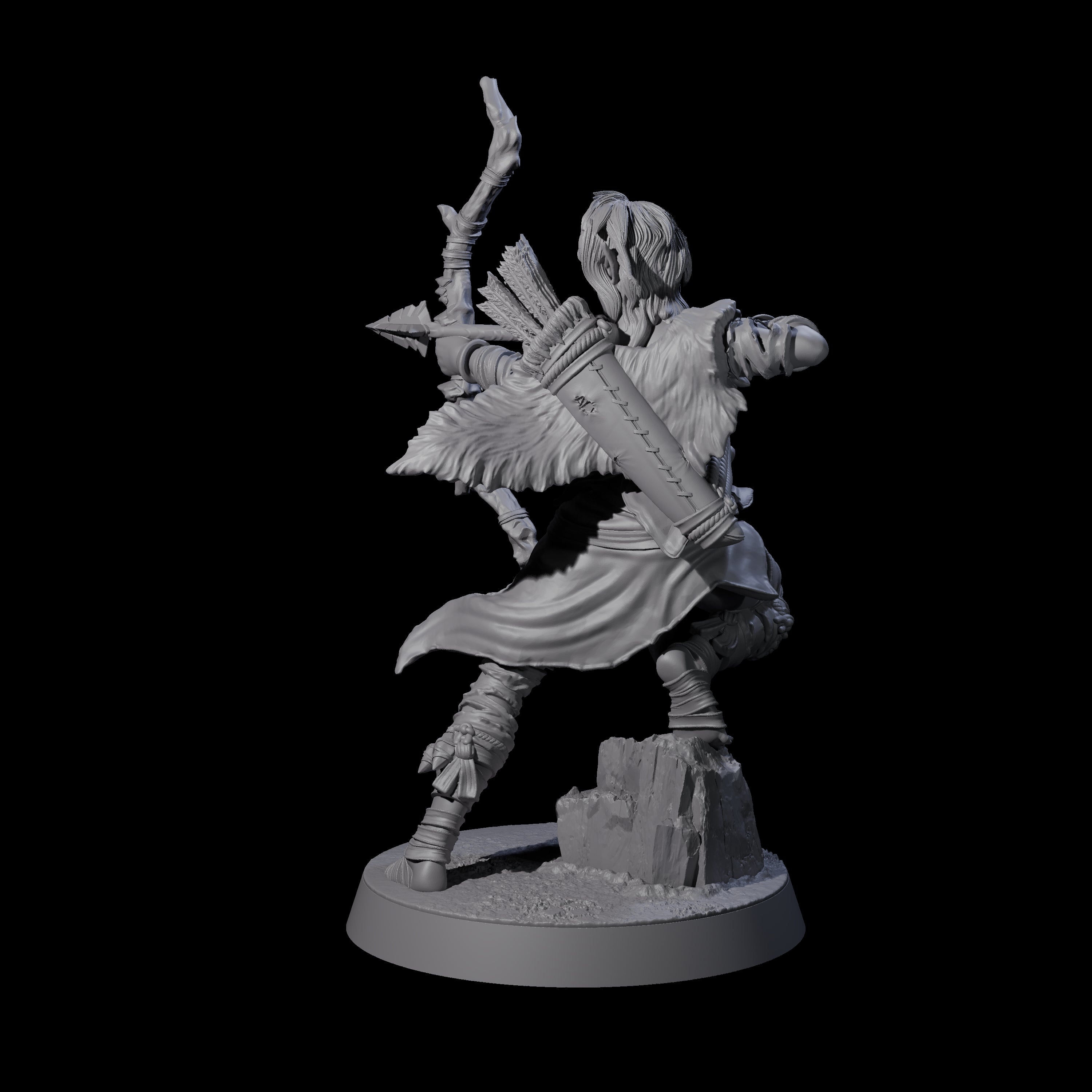 Ambushing Elf Rogue D Miniature for Dungeons and Dragons, Pathfinder or other TTRPGs