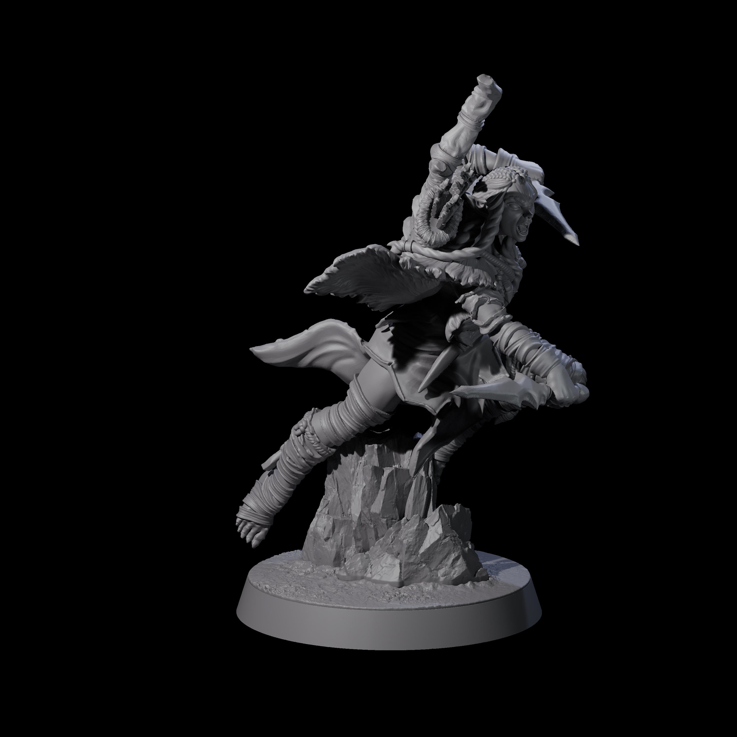 Ambushing Elf Rogue E Miniature for Dungeons and Dragons, Pathfinder or other TTRPGs