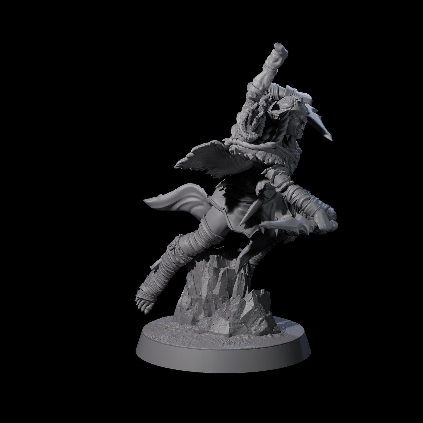 Ambushing Elf Rogue E Miniature for Dungeons and Dragons, Pathfinder or other TTRPGs