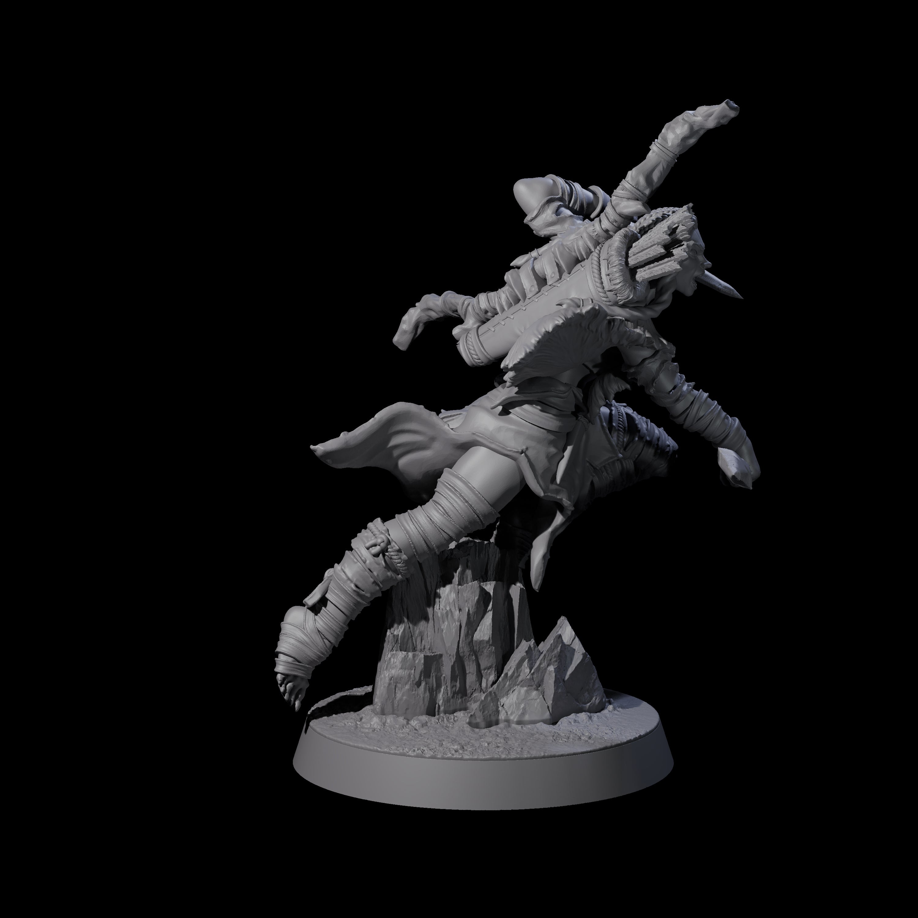 Ambushing Elf Rogue E Miniature for Dungeons and Dragons, Pathfinder or other TTRPGs