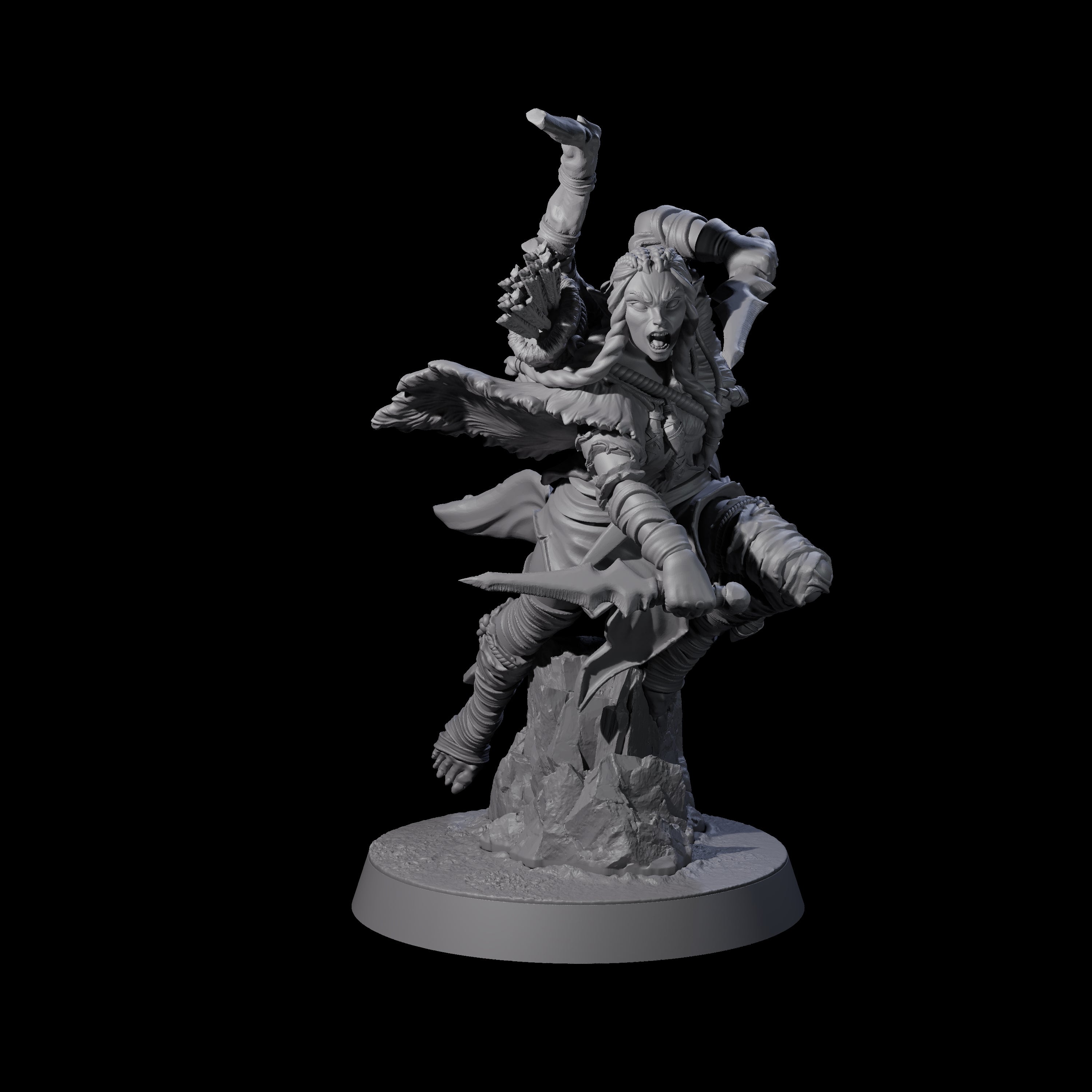 Ambushing Elf Rogue E Miniature for Dungeons and Dragons, Pathfinder or other TTRPGs