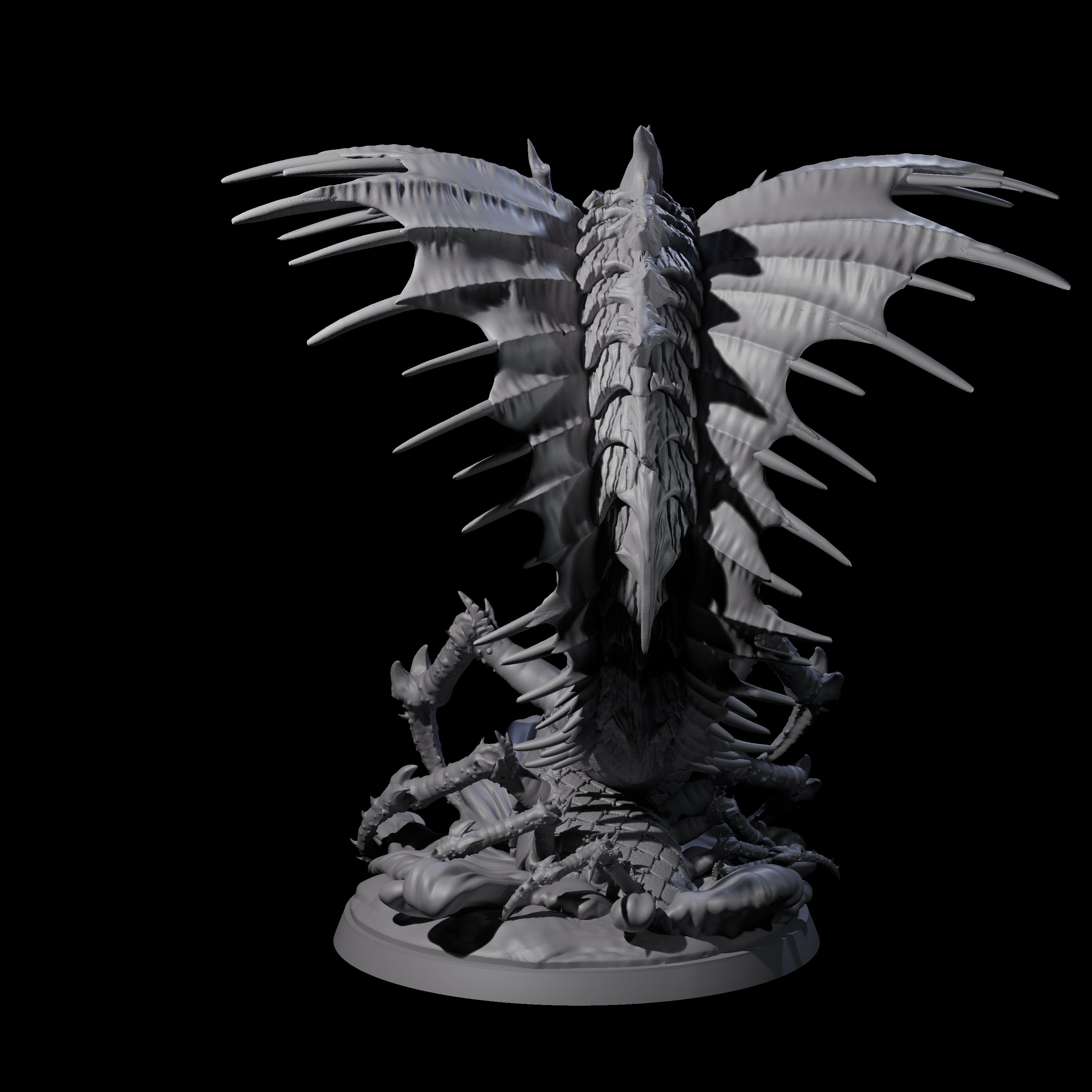 Ambushing Fjord Linnorm Miniature for Dungeons and Dragons, Pathfinder or other TTRPGs