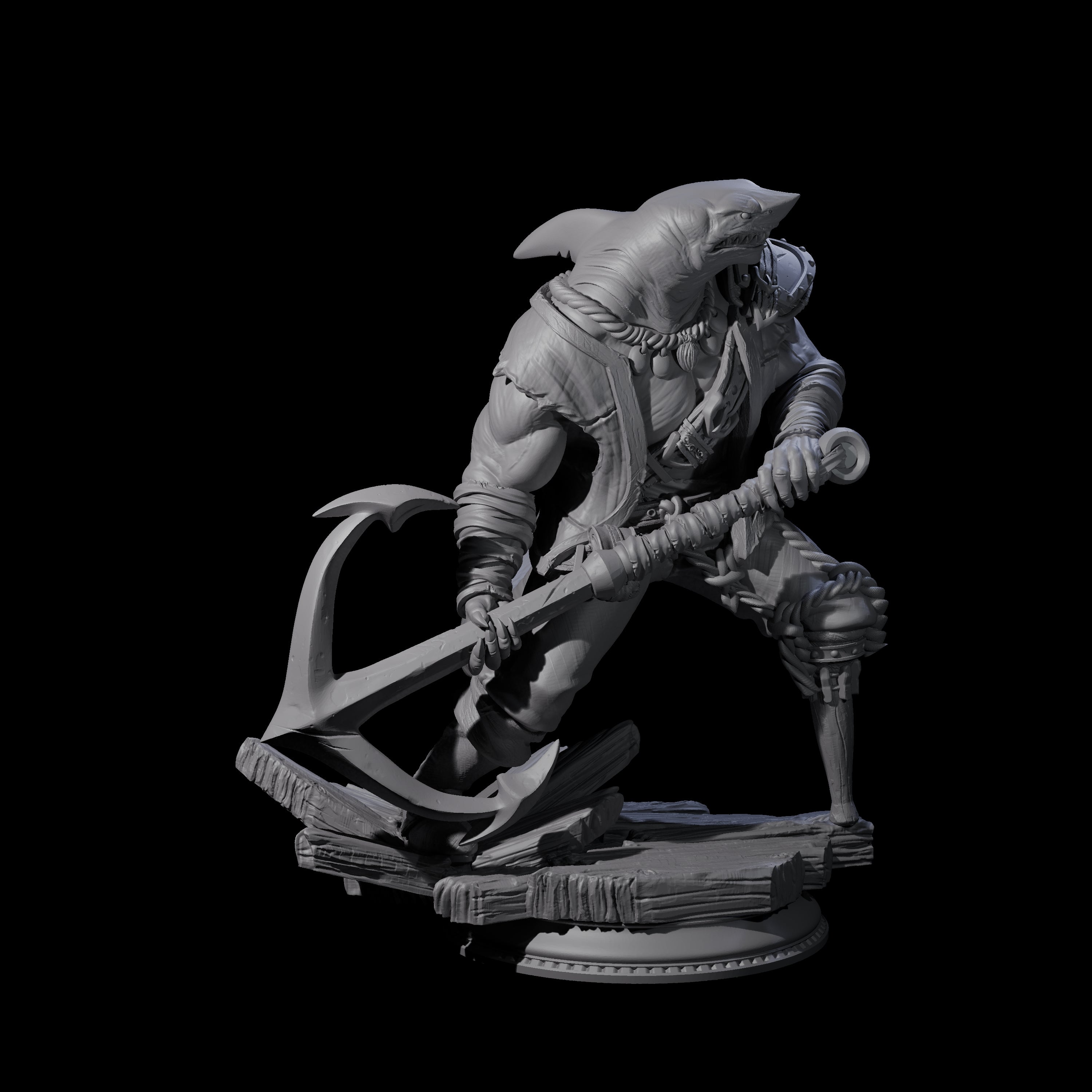 Anchor Swinging Pirate Crew Miniature for Dungeons and Dragons, Pathfinder or other TTRPGs