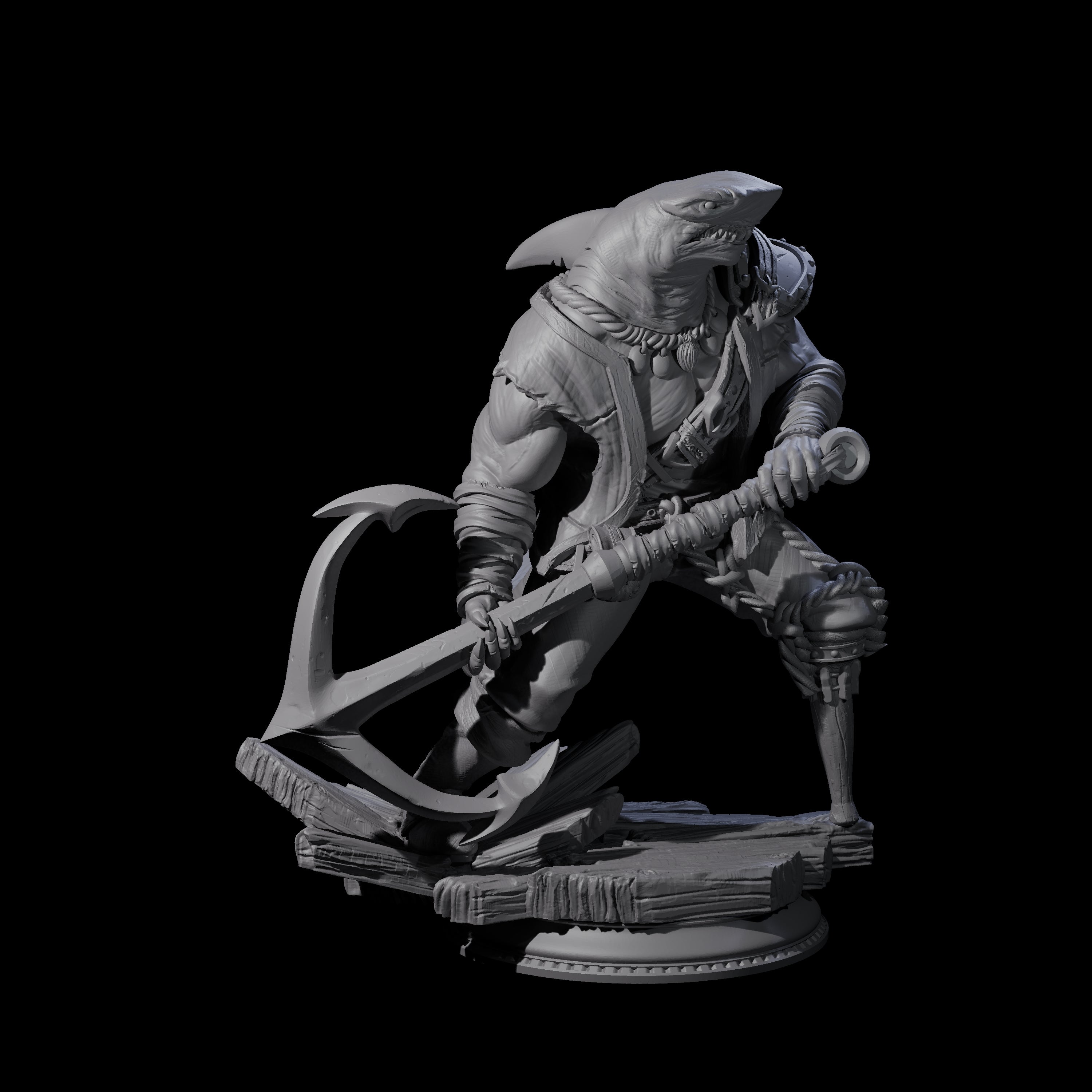 Anchor Swinging Pirate Crew Miniature for Dungeons and Dragons, Pathfinder or other TTRPGs