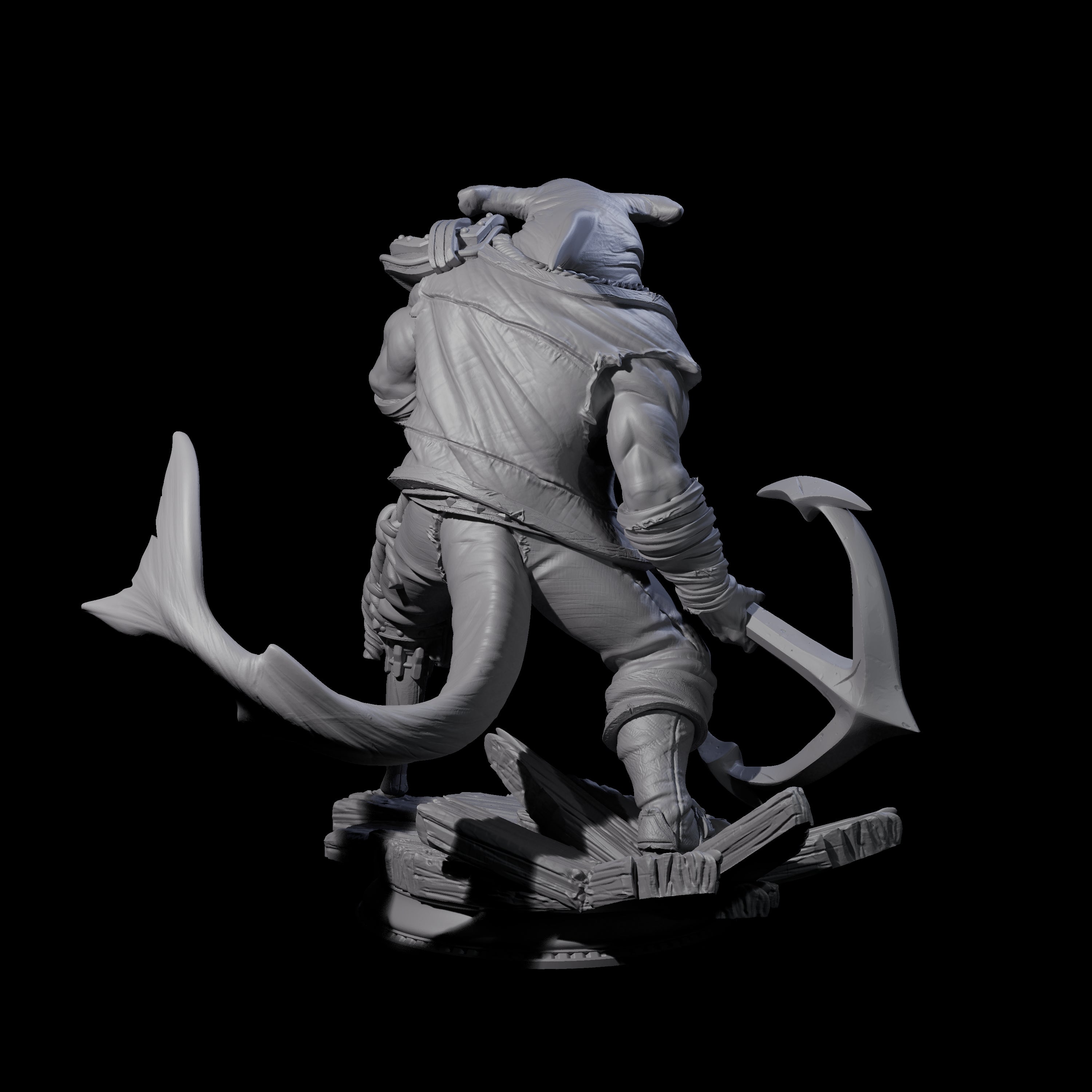 Anchor Swinging Pirate Crew Miniature for Dungeons and Dragons, Pathfinder or other TTRPGs