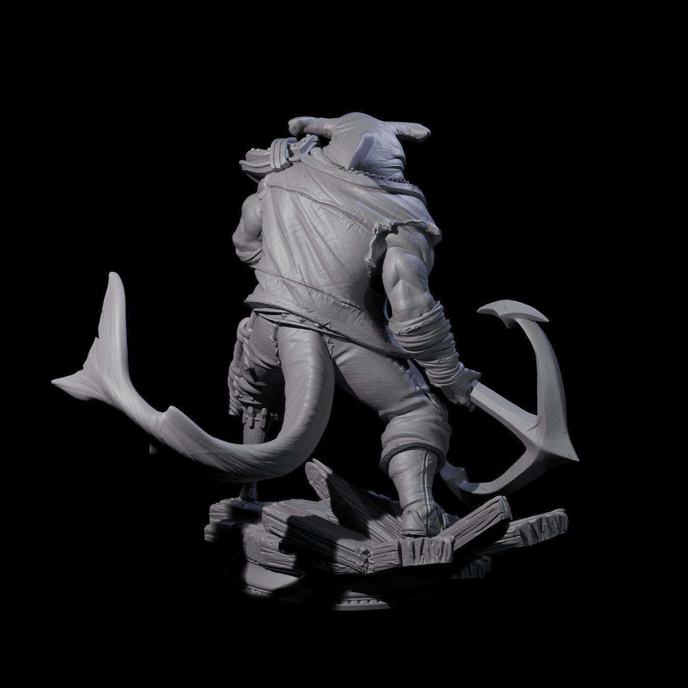 Anchor Swinging Pirate Crew Miniature for Dungeons and Dragons, Pathfinder or other TTRPGs