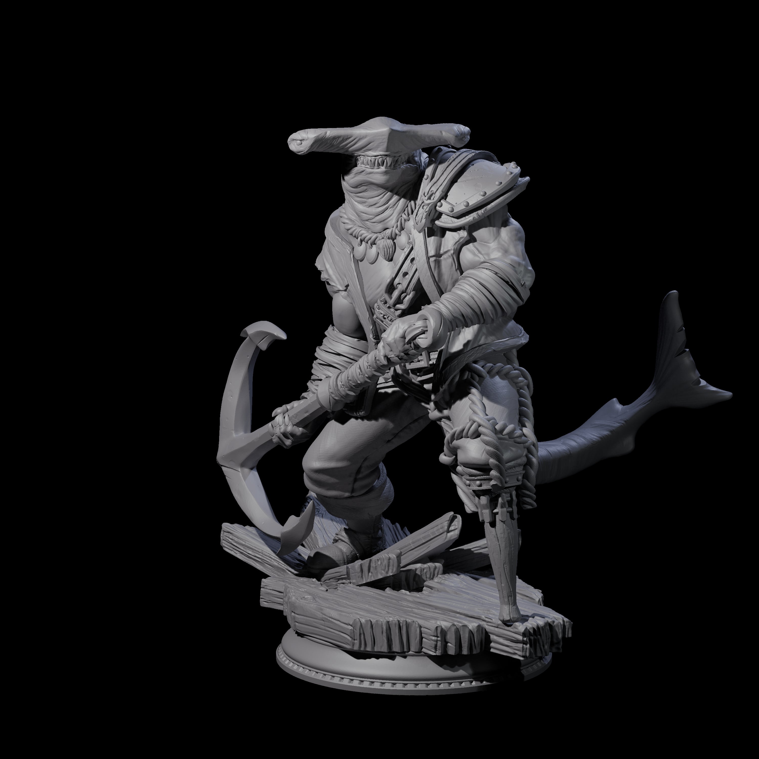 Anchor Swinging Pirate Crew Miniature for Dungeons and Dragons, Pathfinder or other TTRPGs