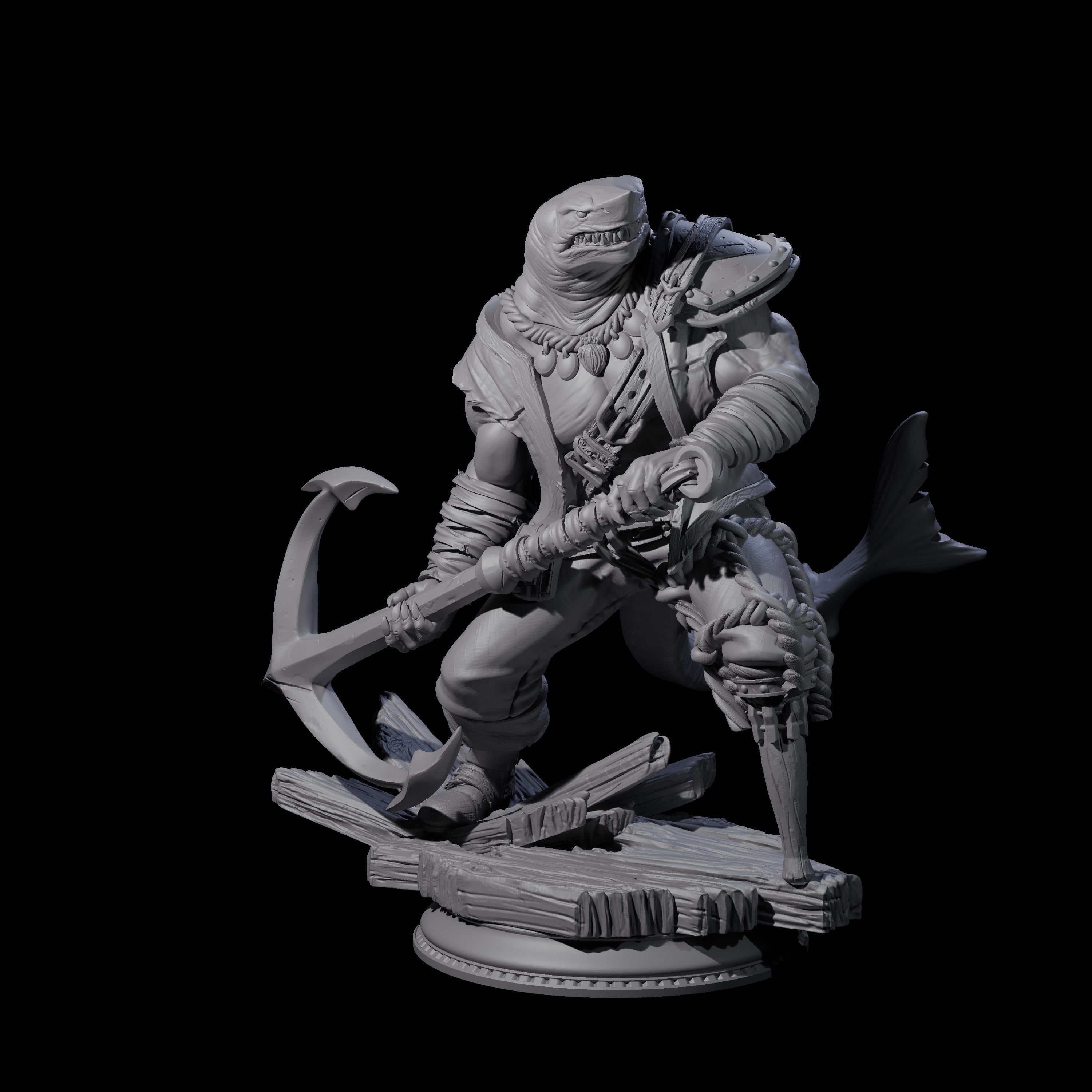 Anchor Swinging Pirate Crew Miniature for Dungeons and Dragons, Pathfinder or other TTRPGs