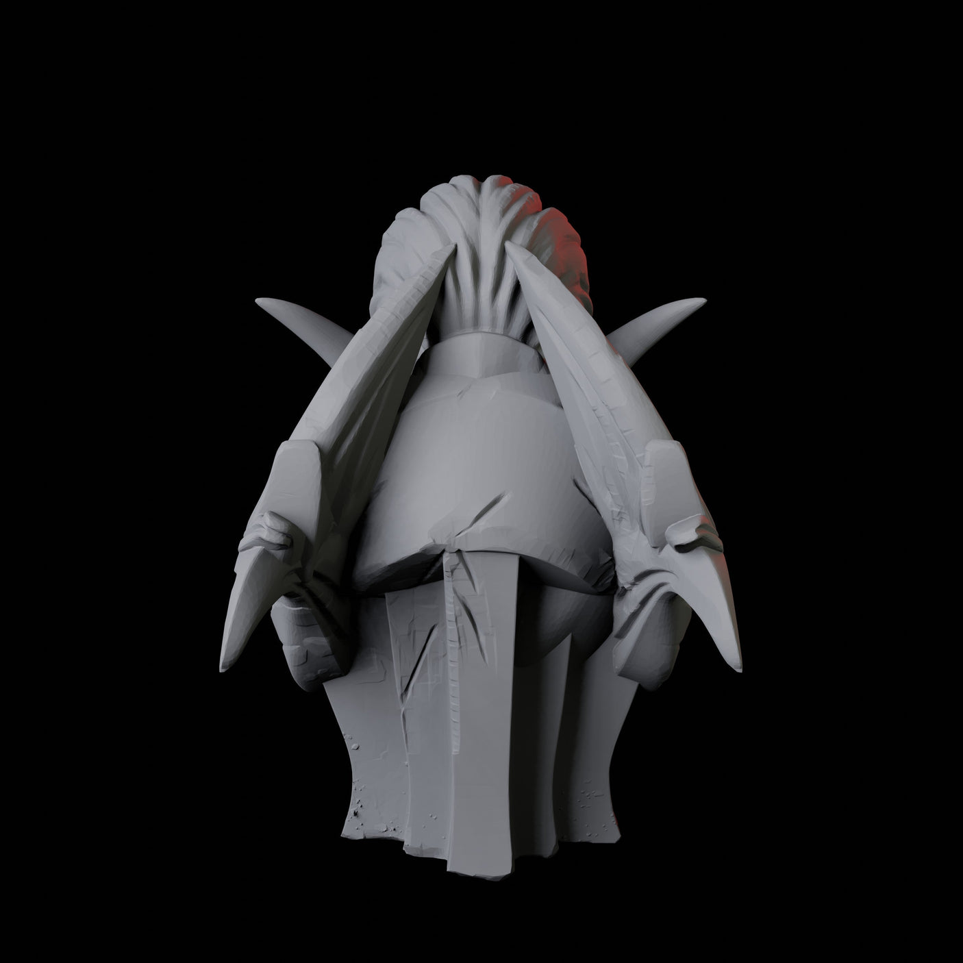 Ancient Elf Statue Bust Miniature for Dungeons and Dragons, Pathfinder or other TTRPGs