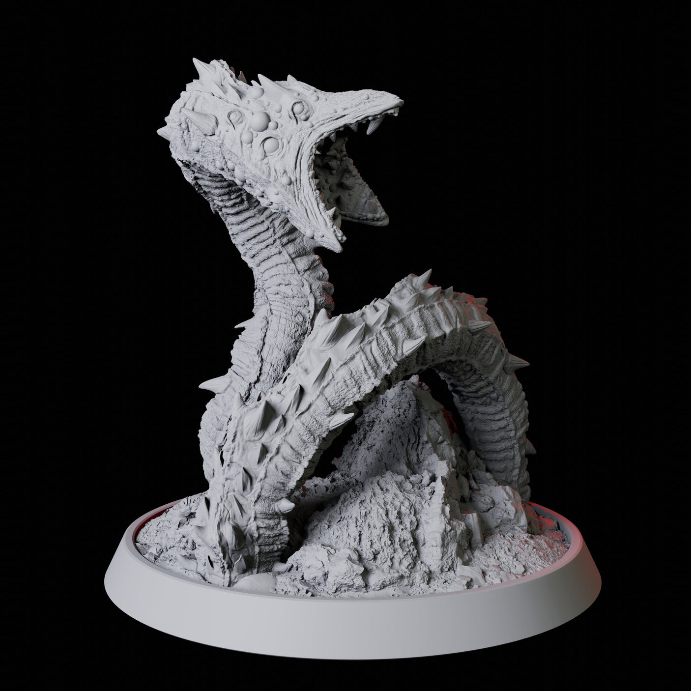 Ancient Frost Worm Miniature for Dungeons and Dragons, Pathfinder or other TTRPGs