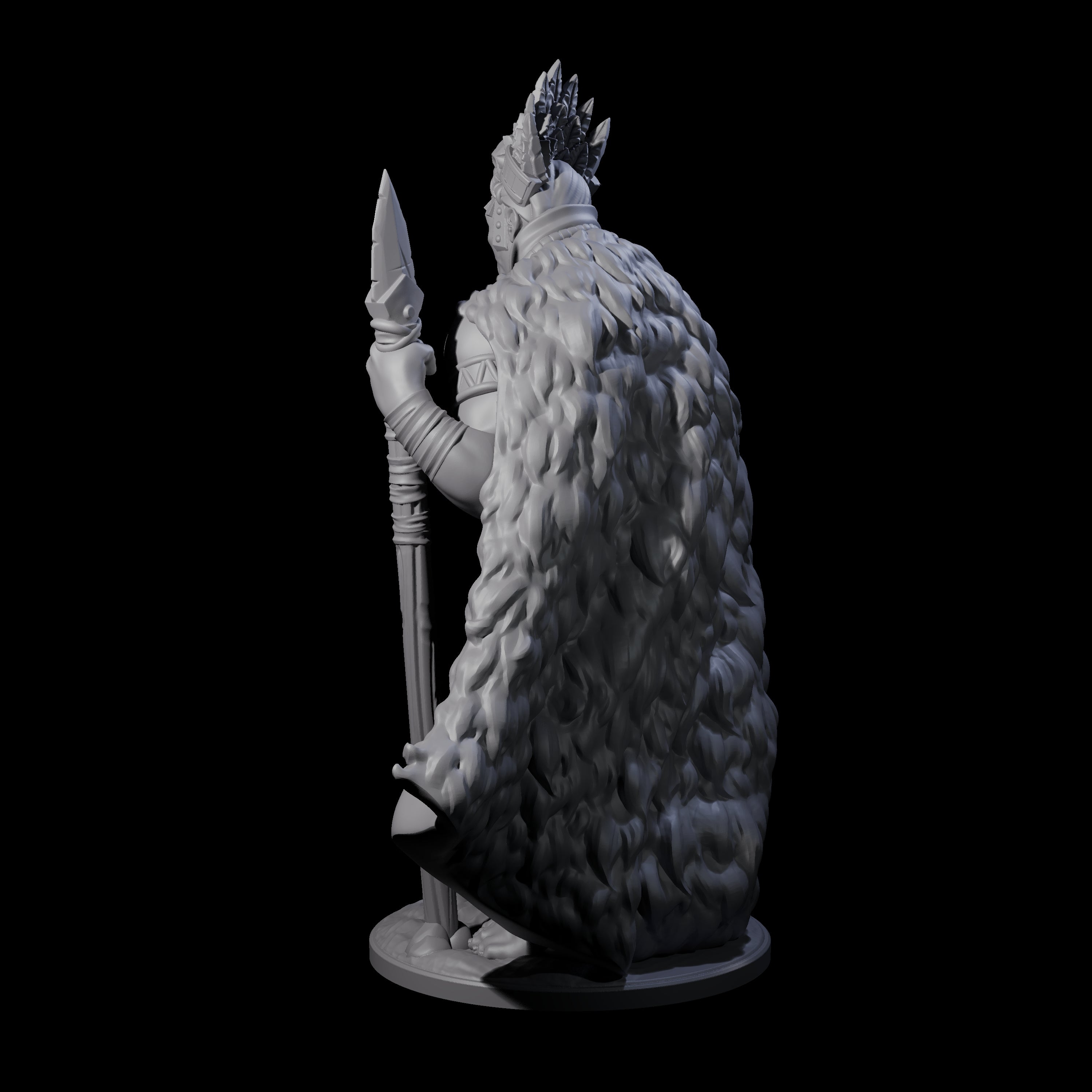 Ancient King Human Chieftain Miniature for Dungeons and Dragons, Pathfinder or other TTRPGs