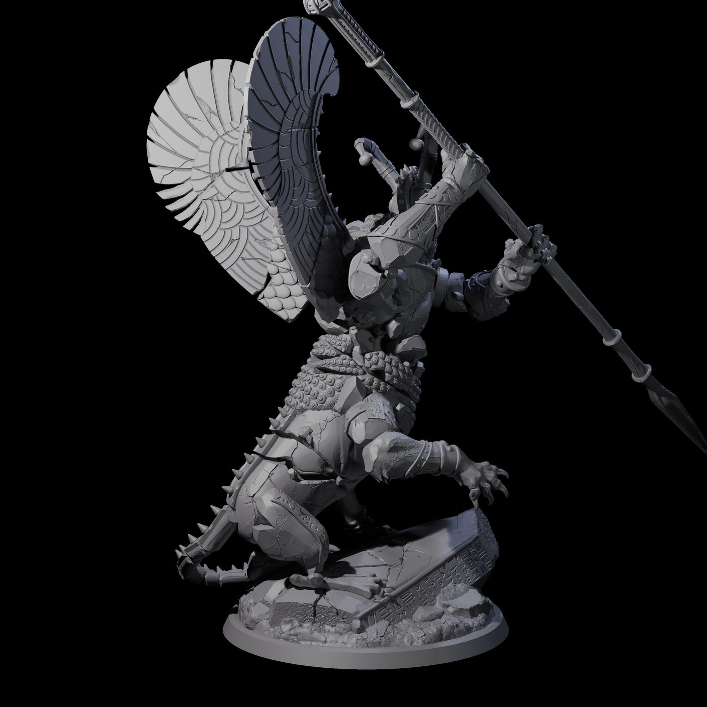 Ancient Stone Golem Guardian Miniature for Dungeons and Dragons, Pathfinder or other TTRPGs