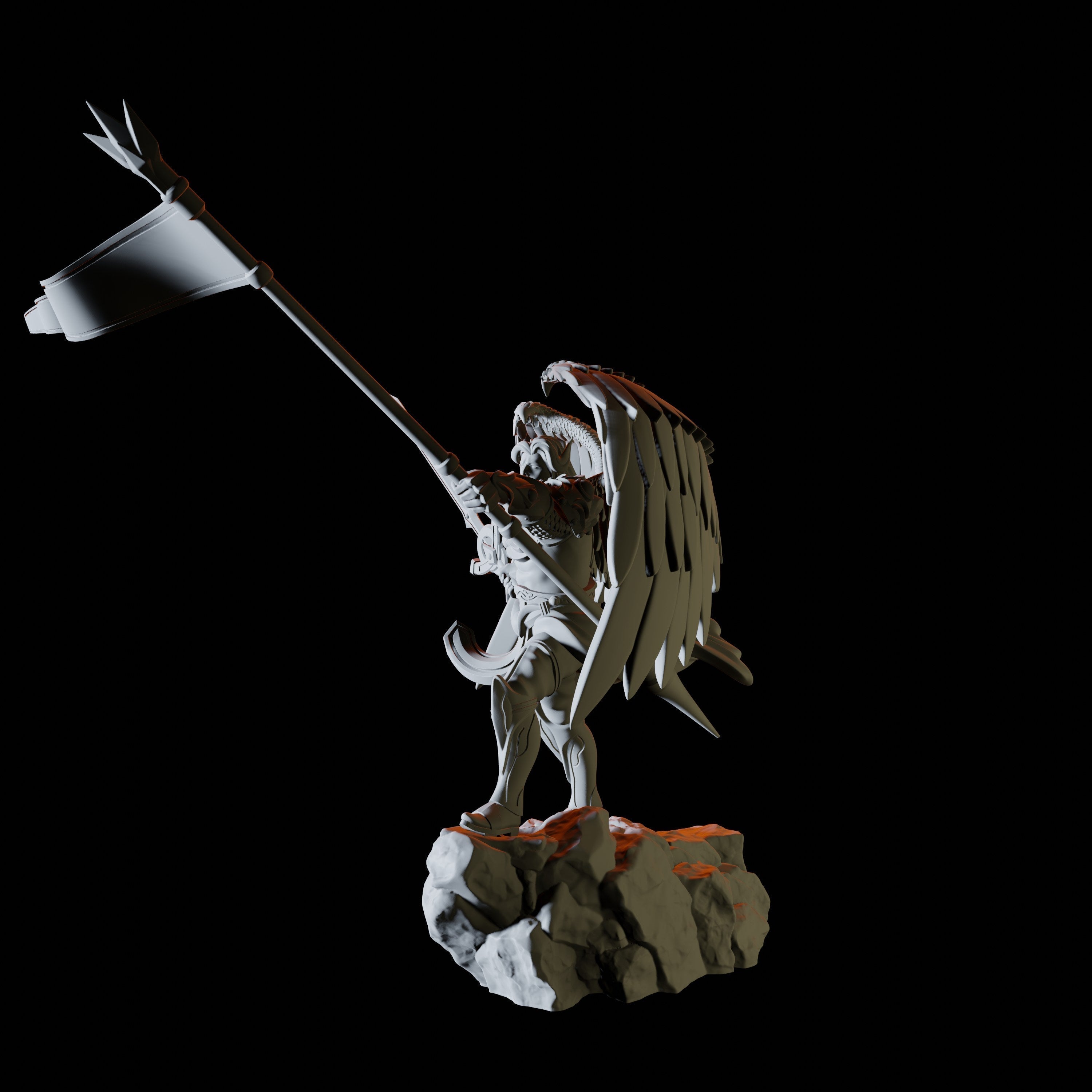 Angel Battle Leader Miniature for Dungeons and Dragons, Pathfinder or other TTRPGs