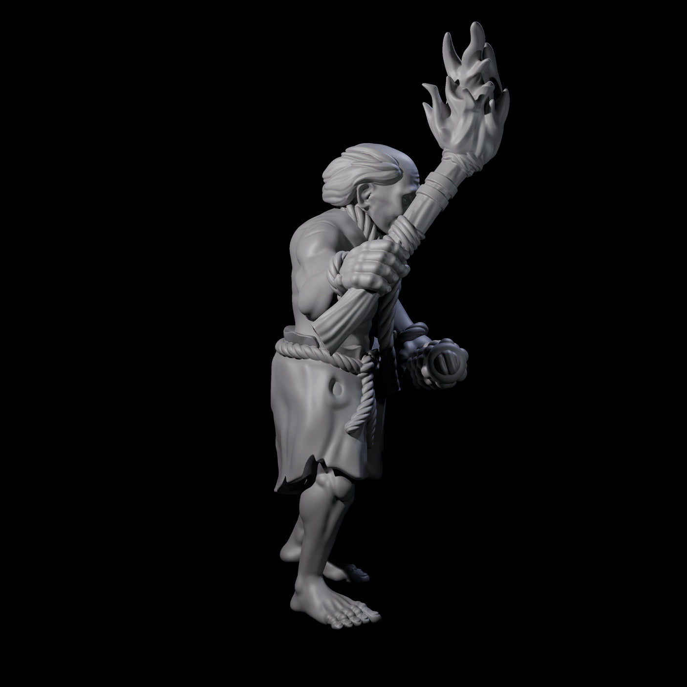 Angry Congregation Member A Miniature for Dungeons and Dragons, Pathfinder or other TTRPGs