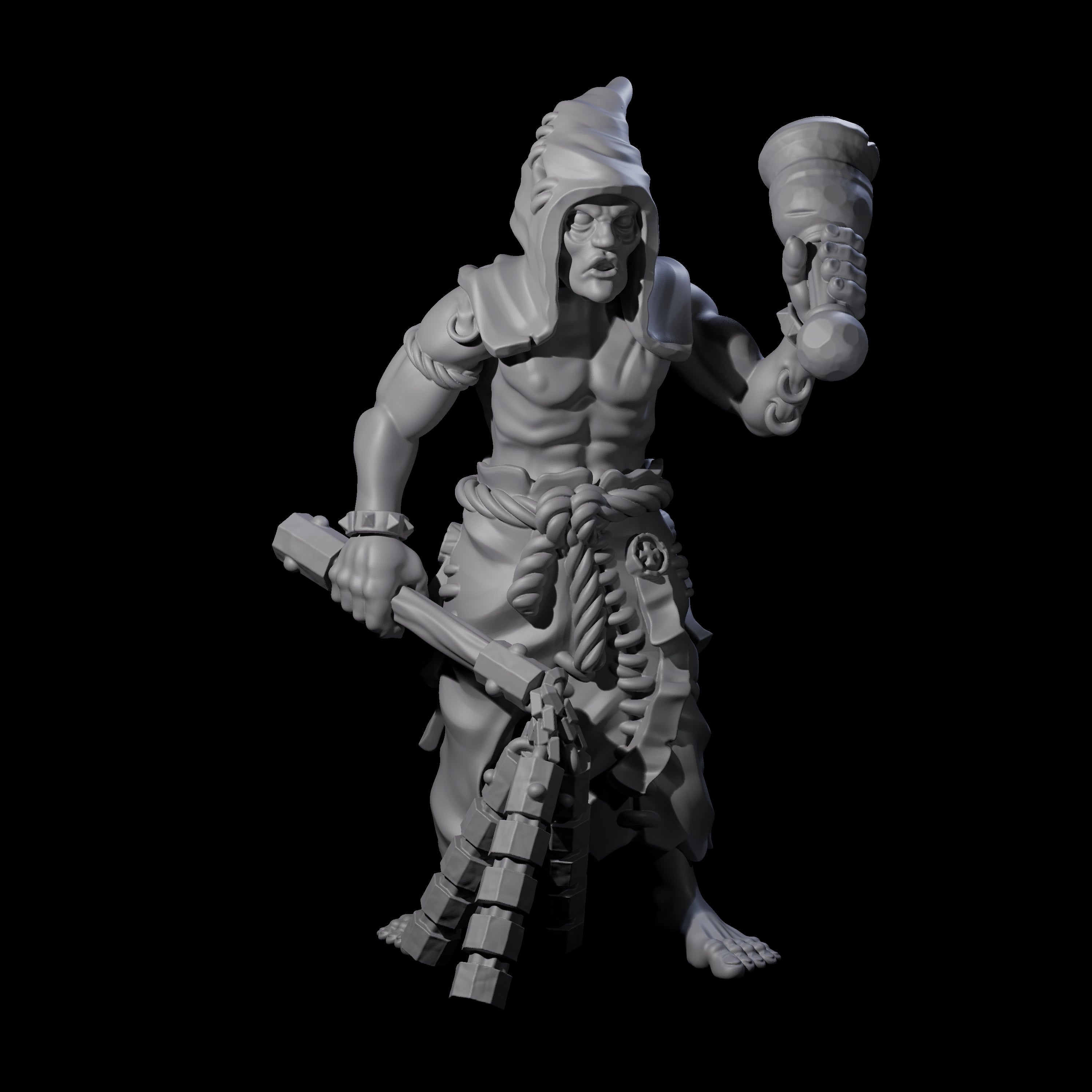 Angry Congregation Member B Miniature for Dungeons and Dragons, Pathfinder or other TTRPGs