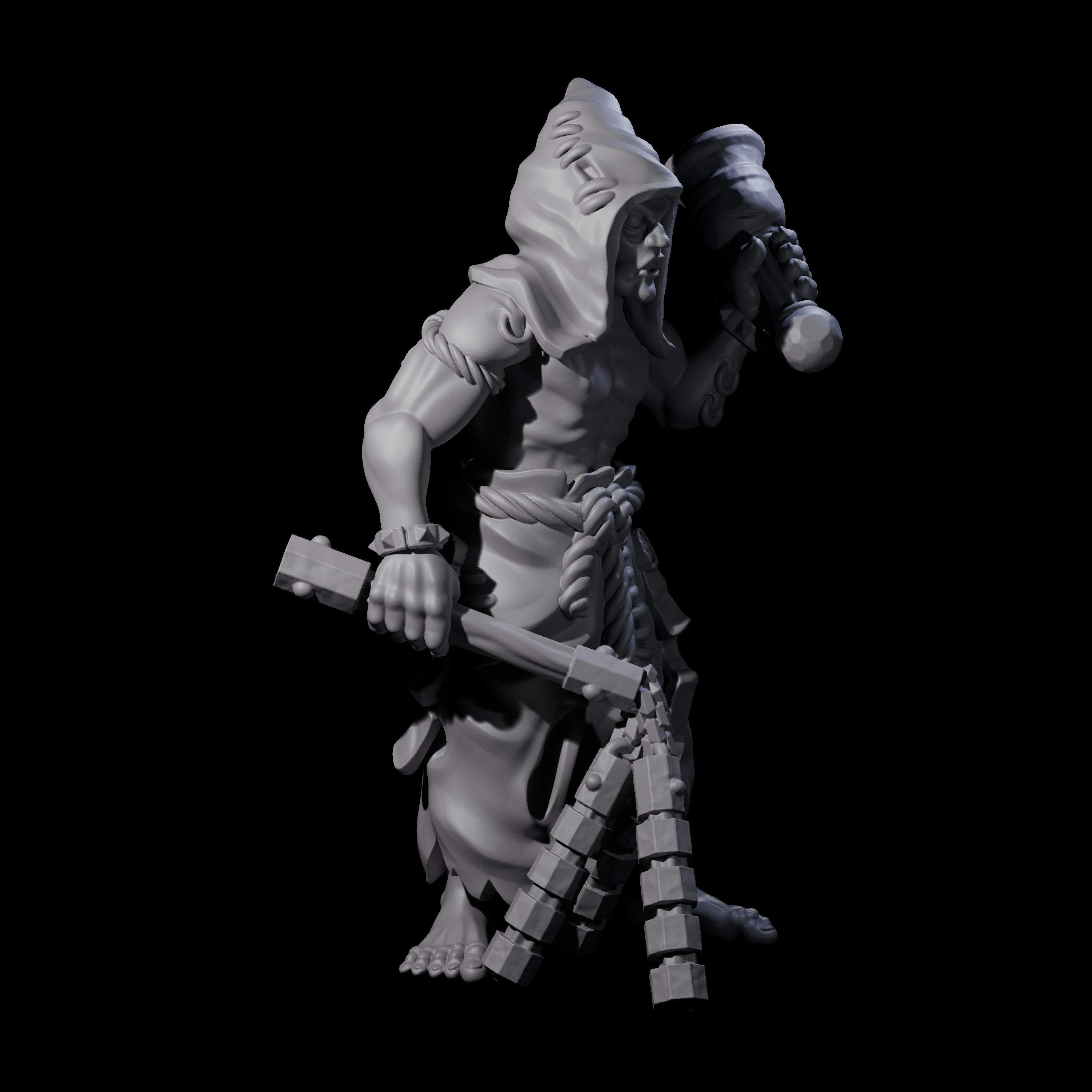 Angry Congregation Member B Miniature for Dungeons and Dragons, Pathfinder or other TTRPGs