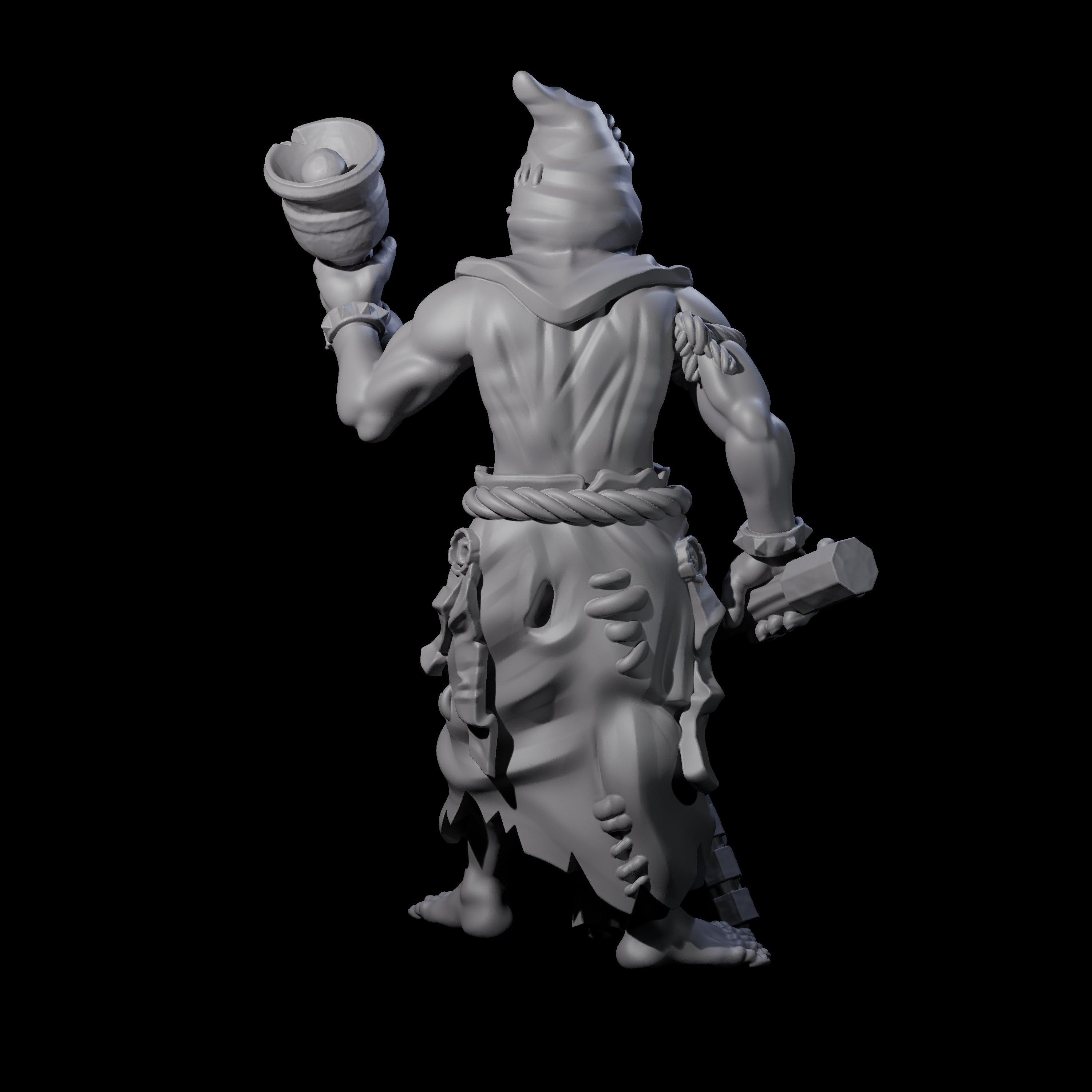 Angry Congregation Member B Miniature for Dungeons and Dragons, Pathfinder or other TTRPGs