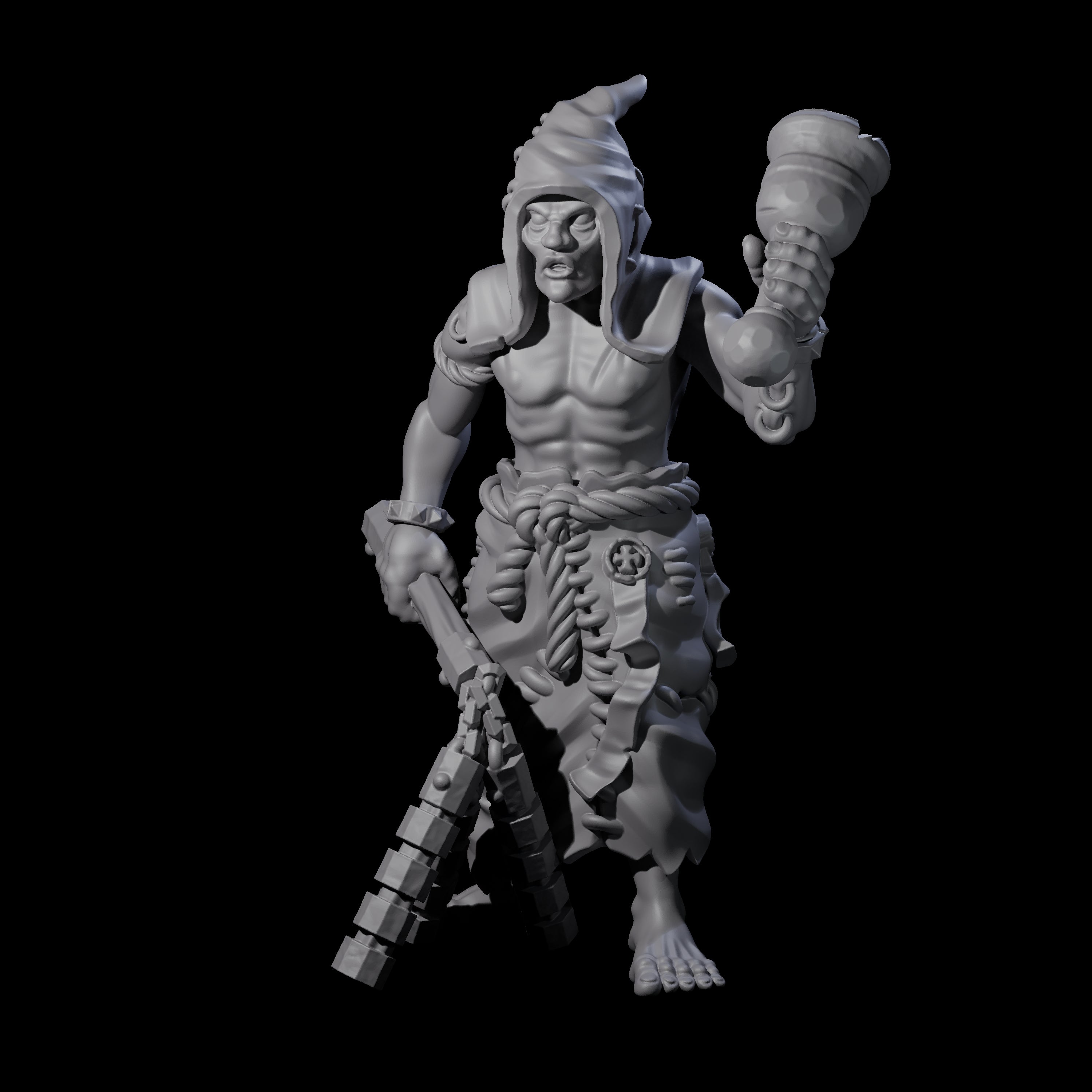 Angry Congregation Member B Miniature for Dungeons and Dragons, Pathfinder or other TTRPGs