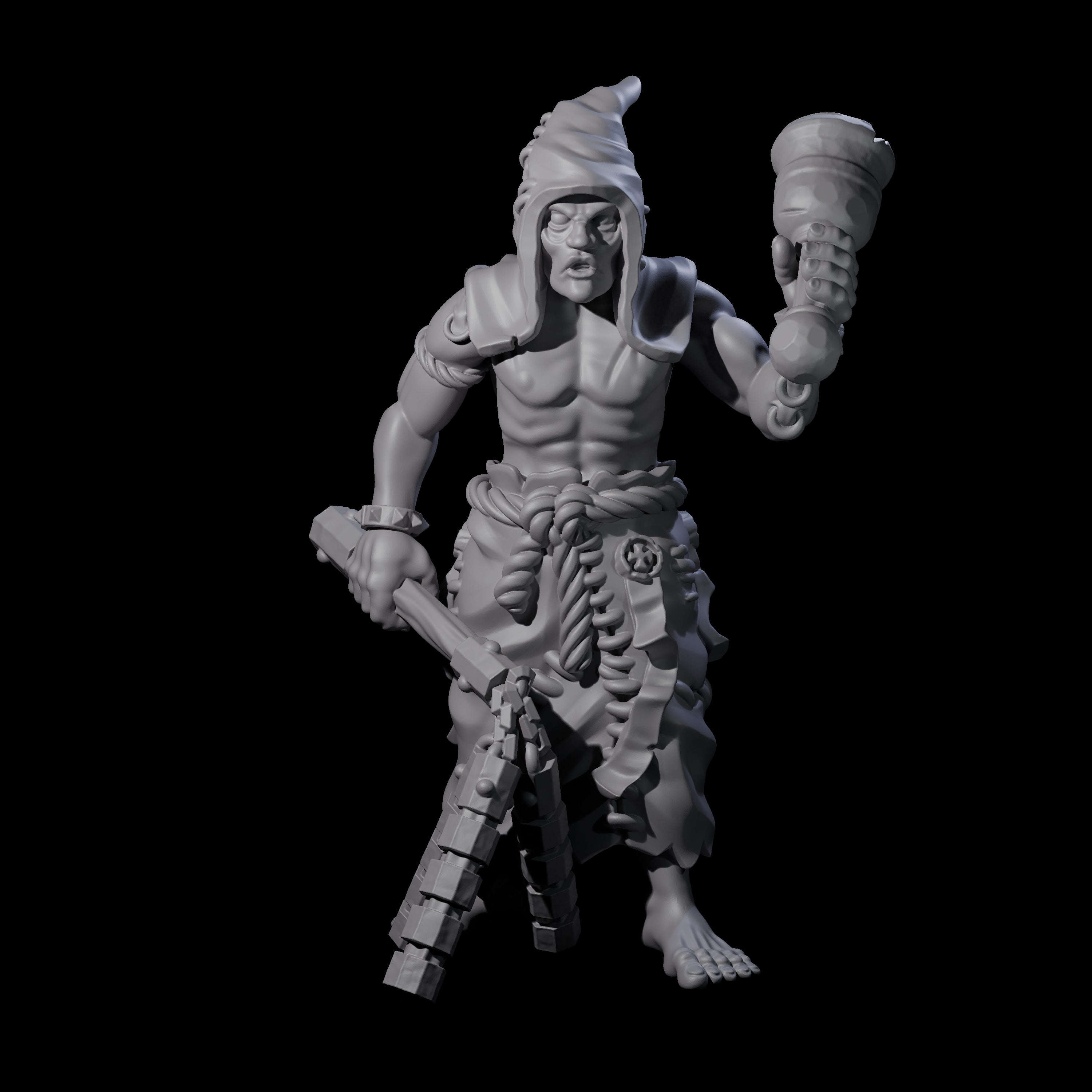 Angry Congregation Member B Miniature for Dungeons and Dragons, Pathfinder or other TTRPGs