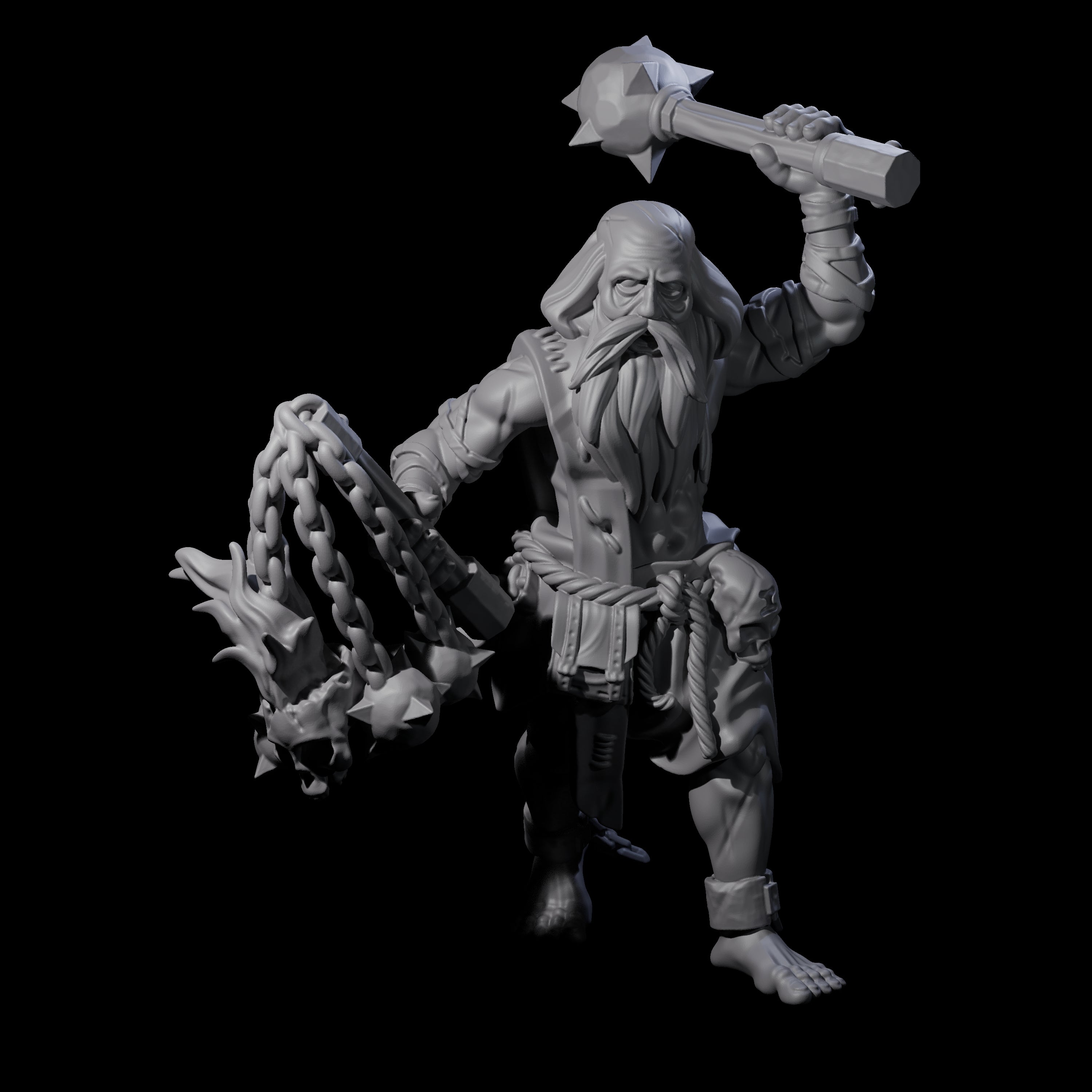 Angry Congregation Member C Miniature for Dungeons and Dragons, Pathfinder or other TTRPGs