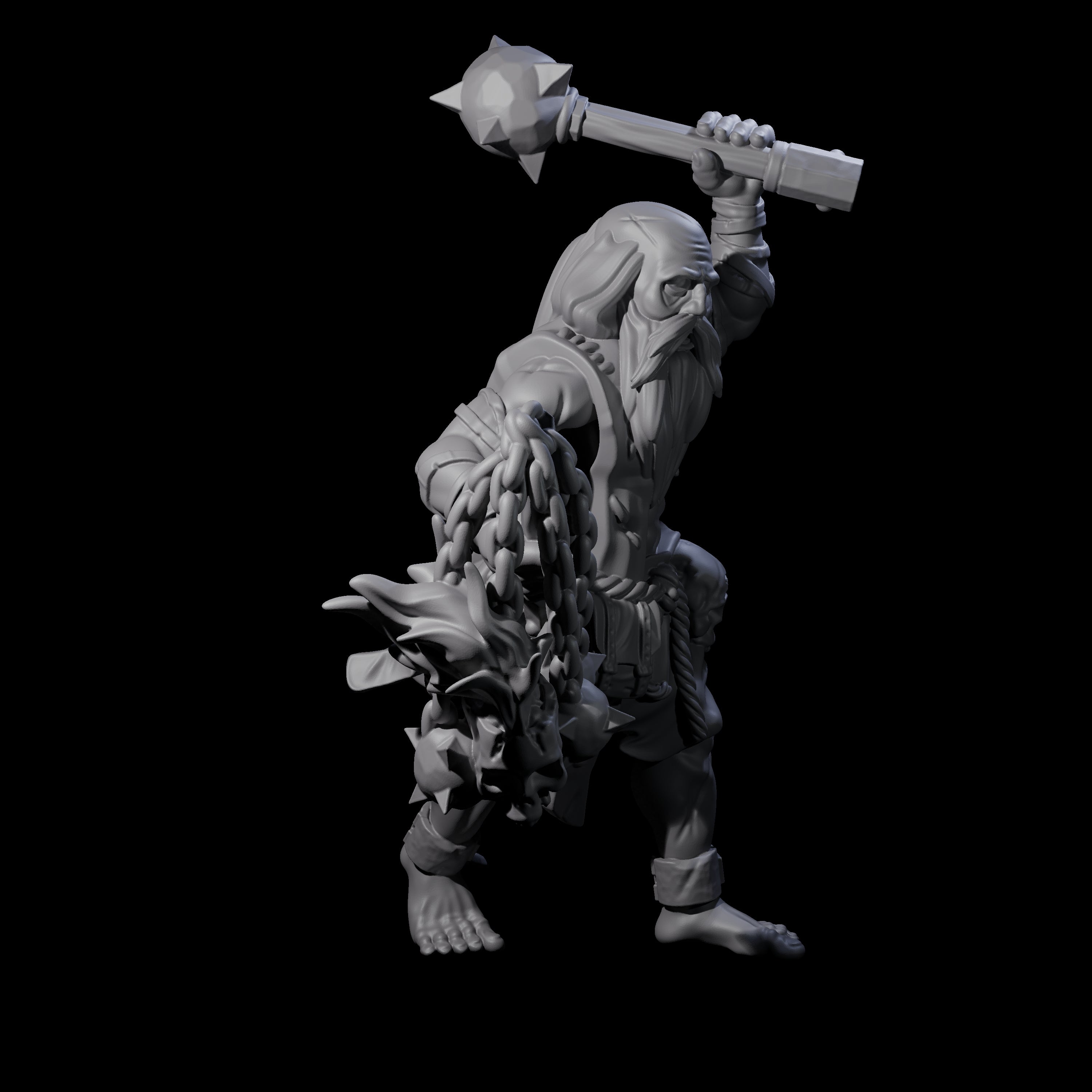 Angry Congregation Member C Miniature for Dungeons and Dragons, Pathfinder or other TTRPGs