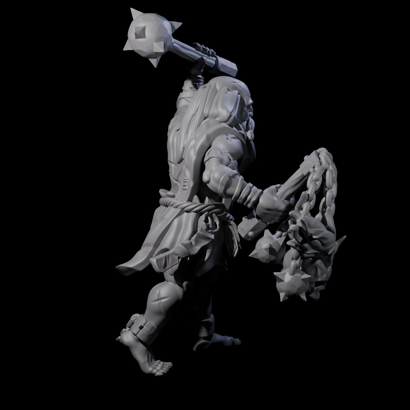 Angry Congregation Member C Miniature for Dungeons and Dragons, Pathfinder or other TTRPGs