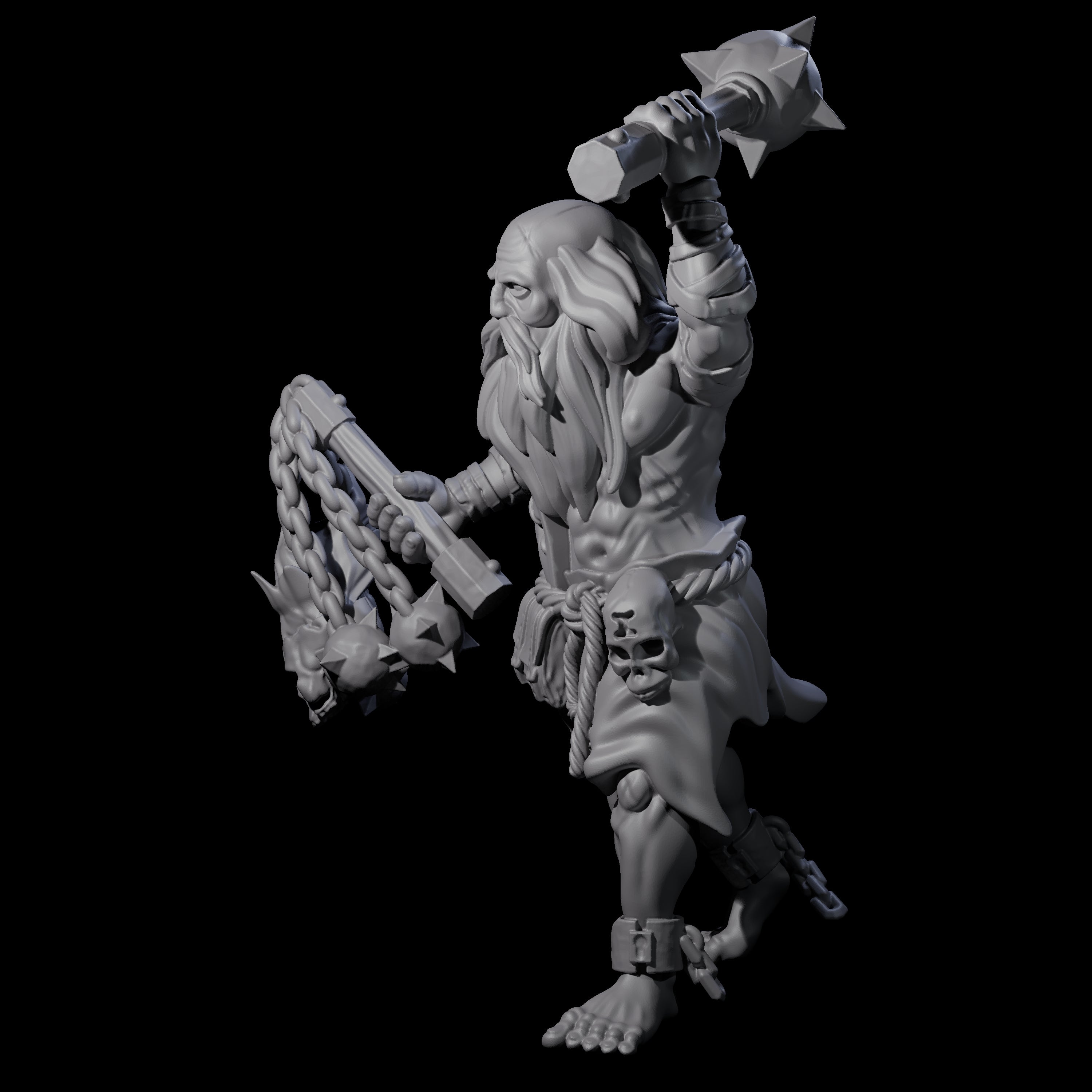Angry Congregation Member C Miniature for Dungeons and Dragons, Pathfinder or other TTRPGs