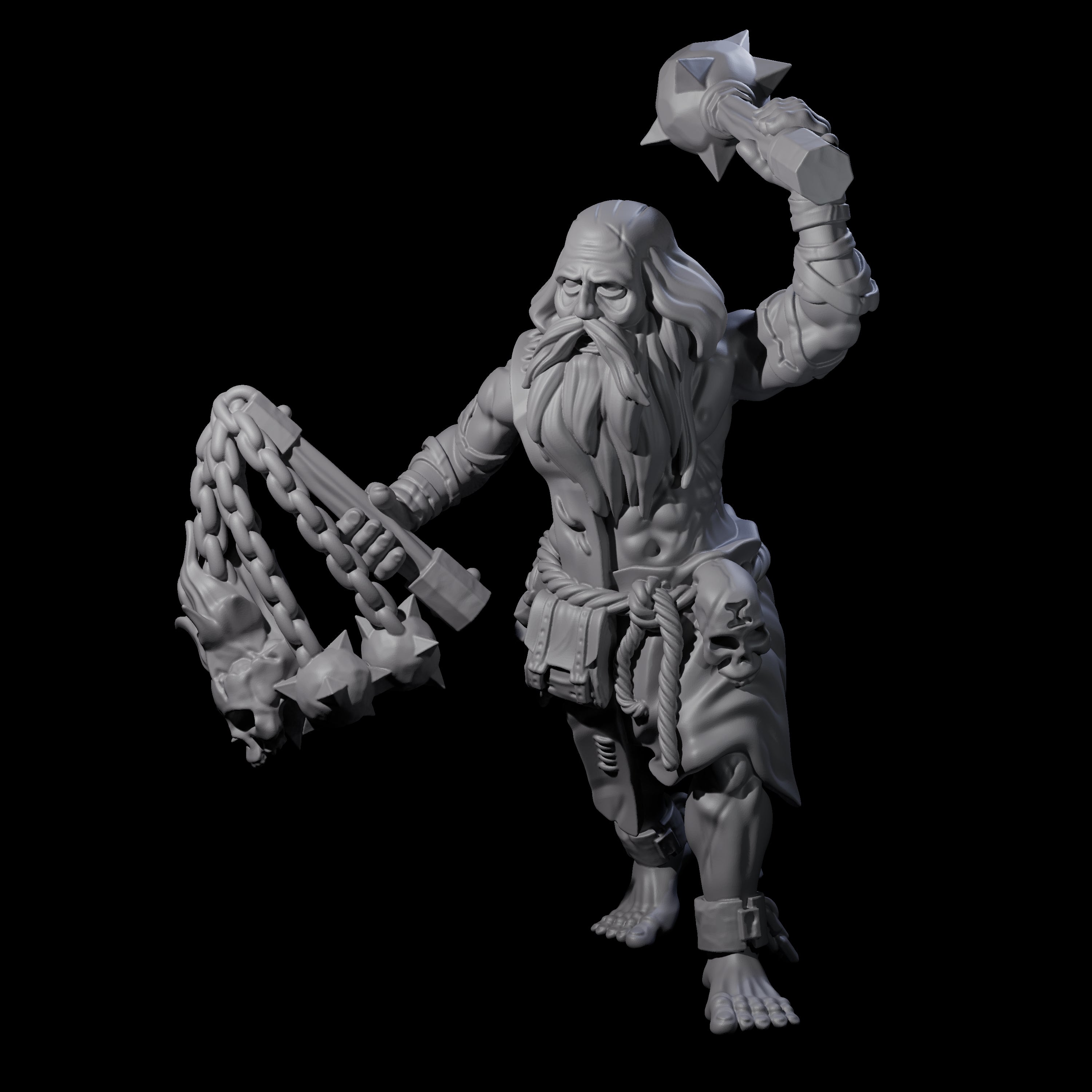 Angry Congregation Member C Miniature for Dungeons and Dragons, Pathfinder or other TTRPGs