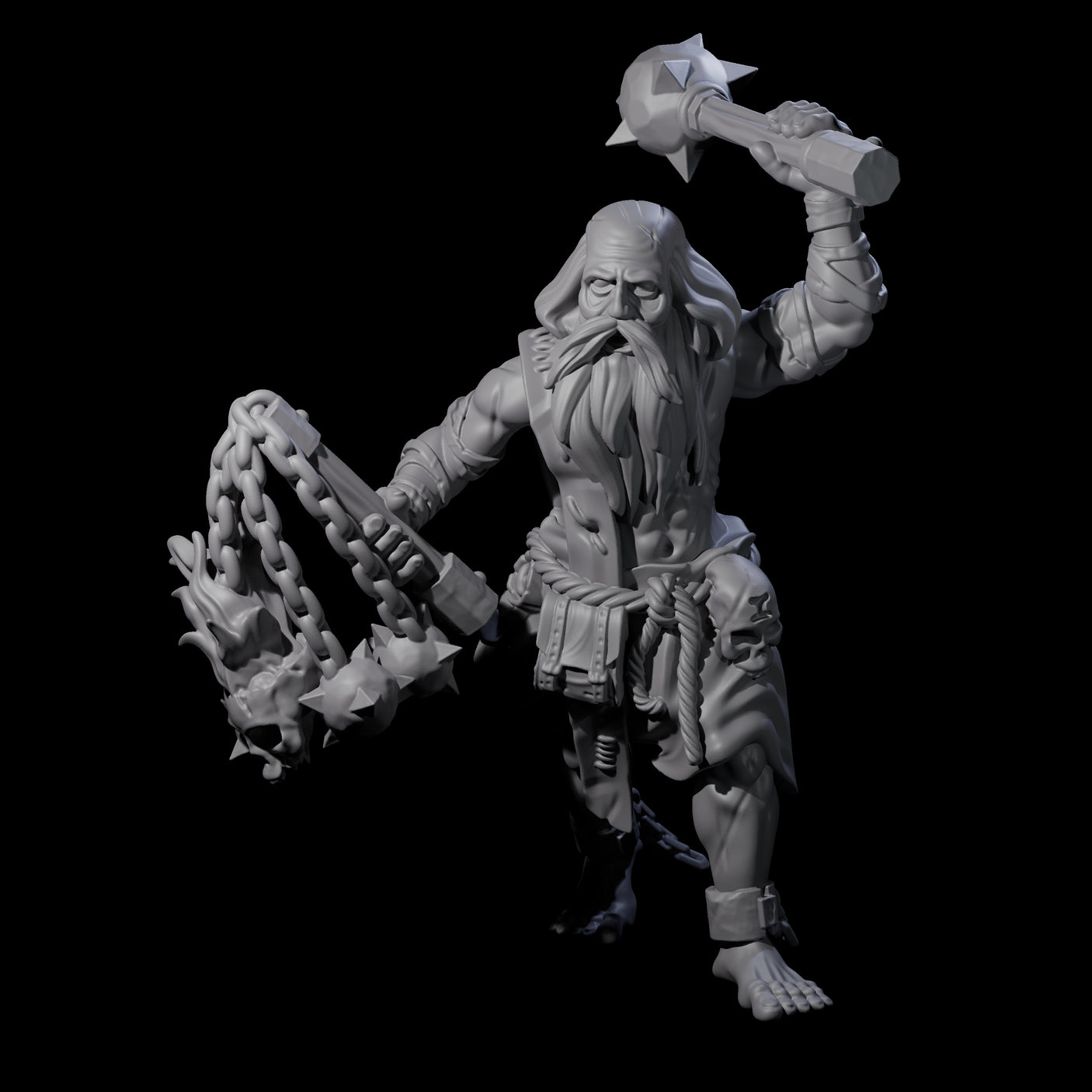 Angry Congregation Member C Miniature for Dungeons and Dragons, Pathfinder or other TTRPGs