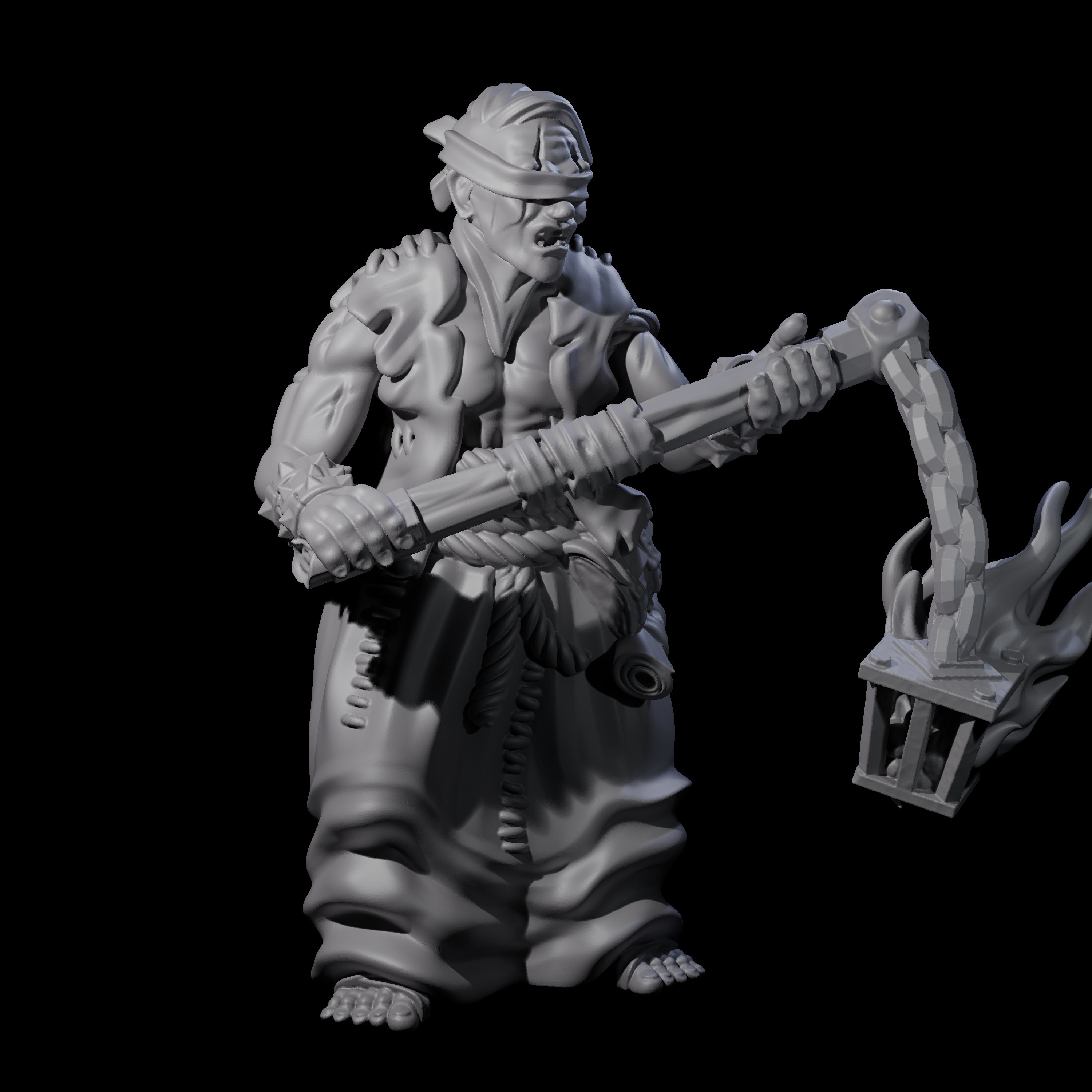 Angry Congregation Member D Miniature for Dungeons and Dragons, Pathfinder or other TTRPGs