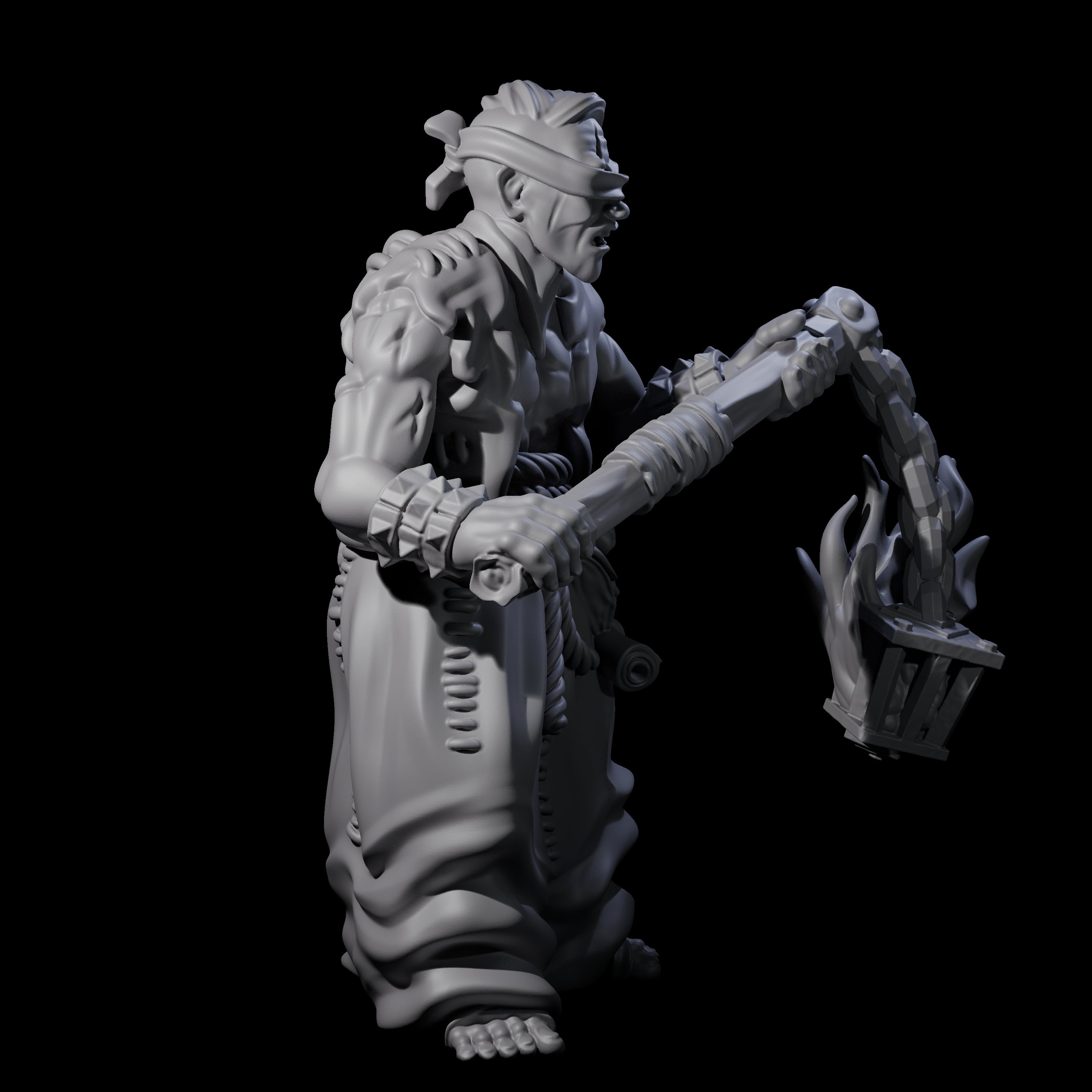 Angry Congregation Member D Miniature for Dungeons and Dragons, Pathfinder or other TTRPGs