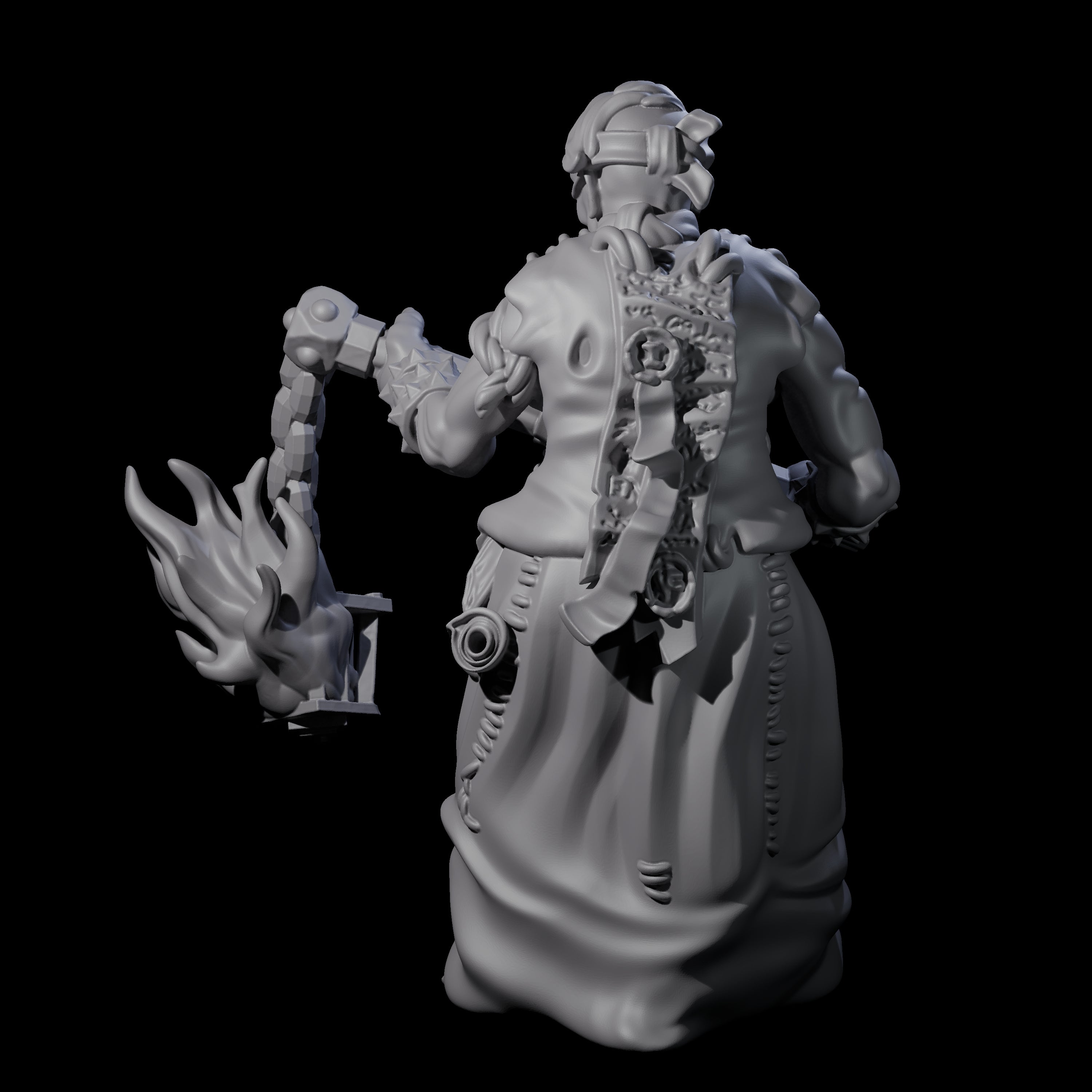 Angry Congregation Member D Miniature for Dungeons and Dragons, Pathfinder or other TTRPGs