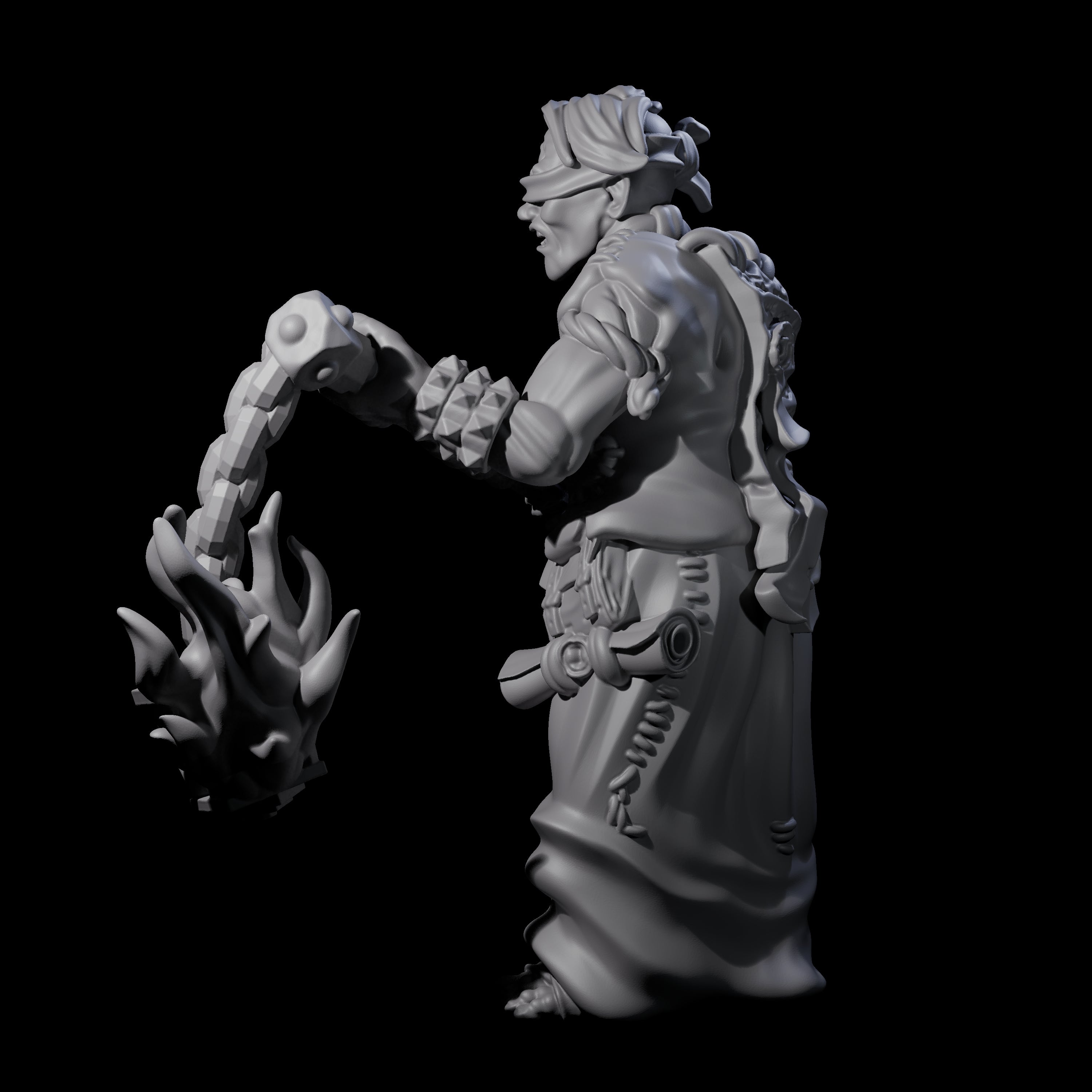 Angry Congregation Member D Miniature for Dungeons and Dragons, Pathfinder or other TTRPGs