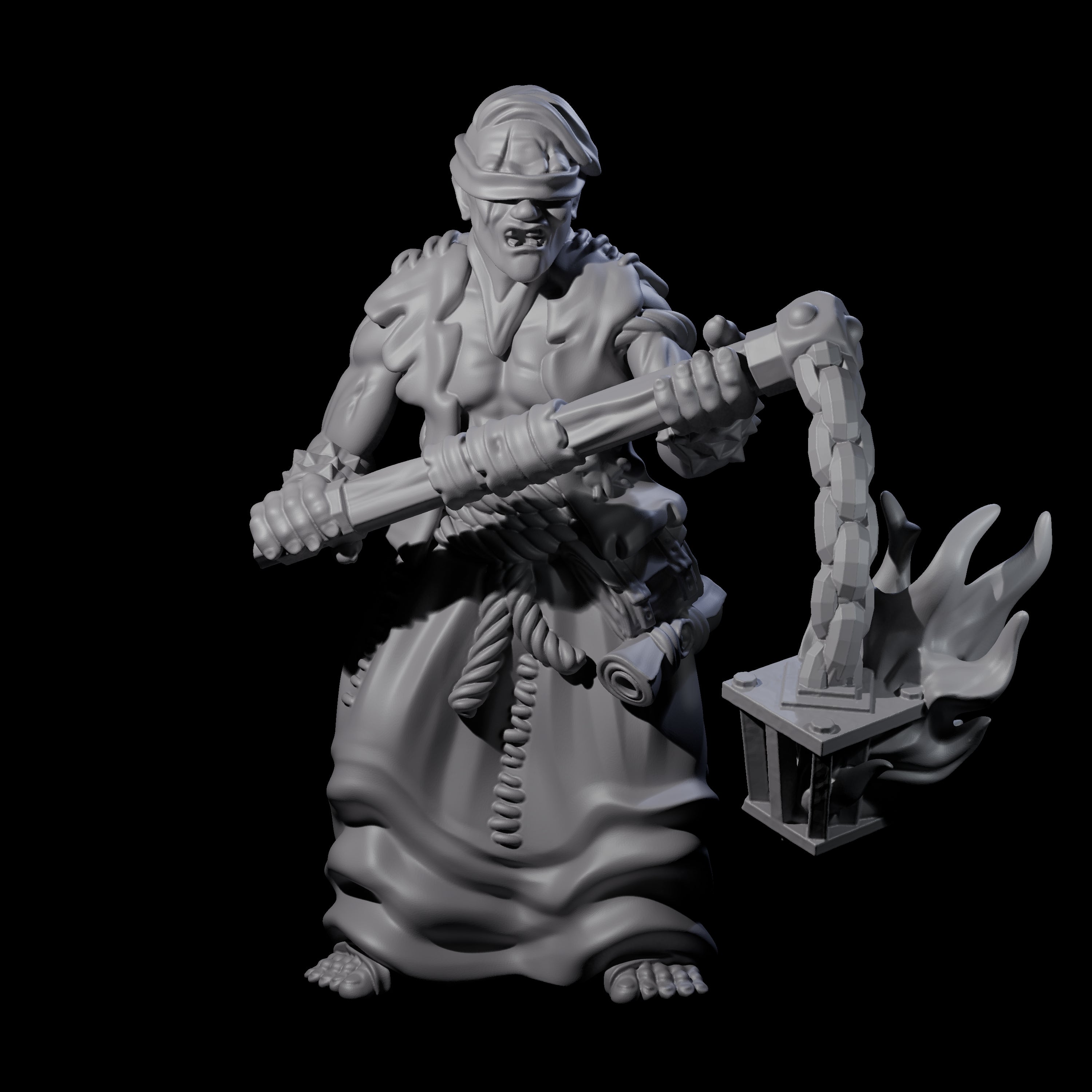 Angry Congregation Member D Miniature for Dungeons and Dragons, Pathfinder or other TTRPGs