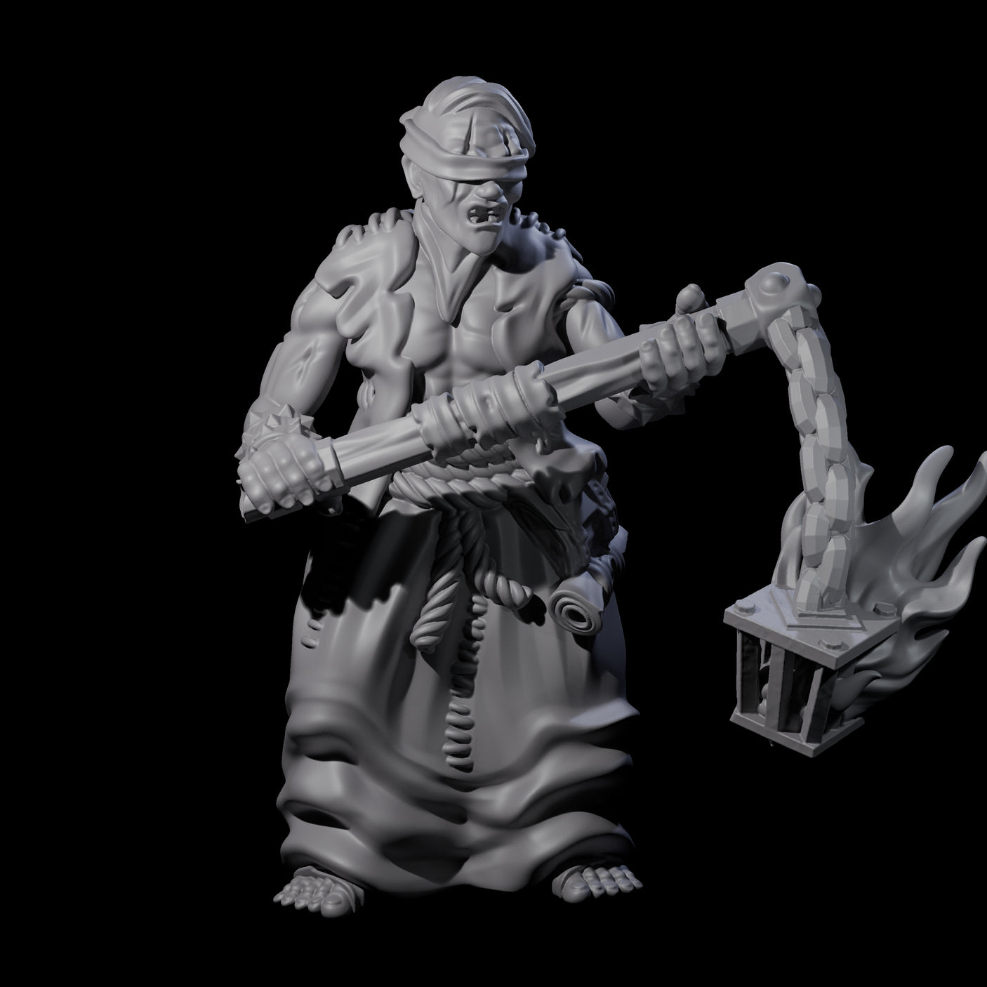 Angry Congregation Member D Miniature for Dungeons and Dragons, Pathfinder or other TTRPGs