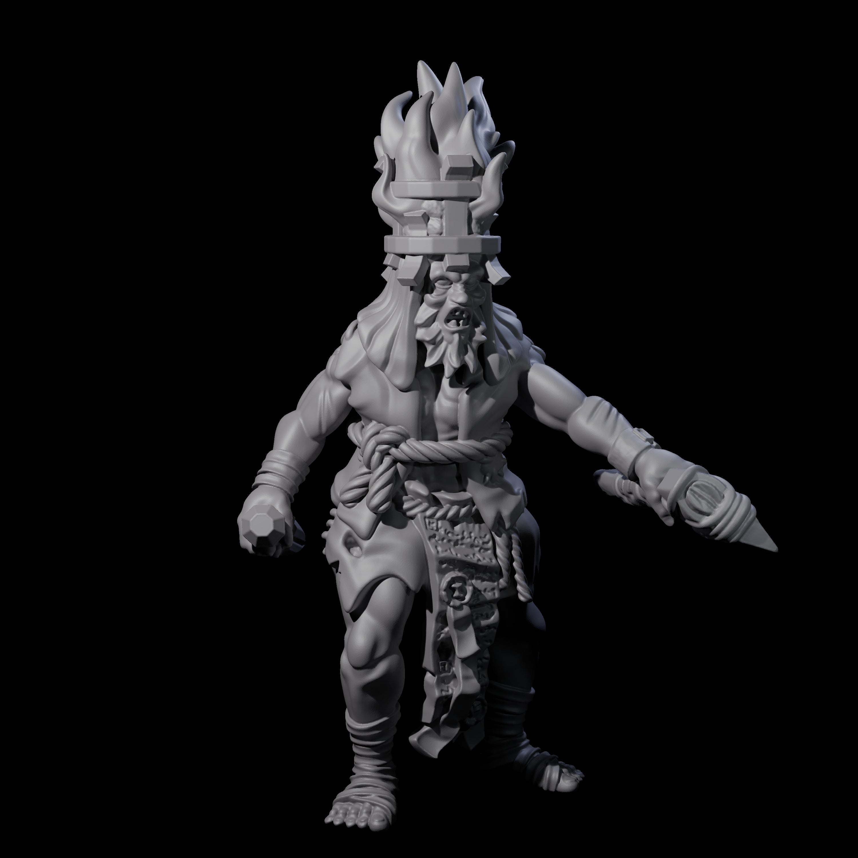 Angry Congregation Member E Miniature for Dungeons and Dragons, Pathfinder or other TTRPGs