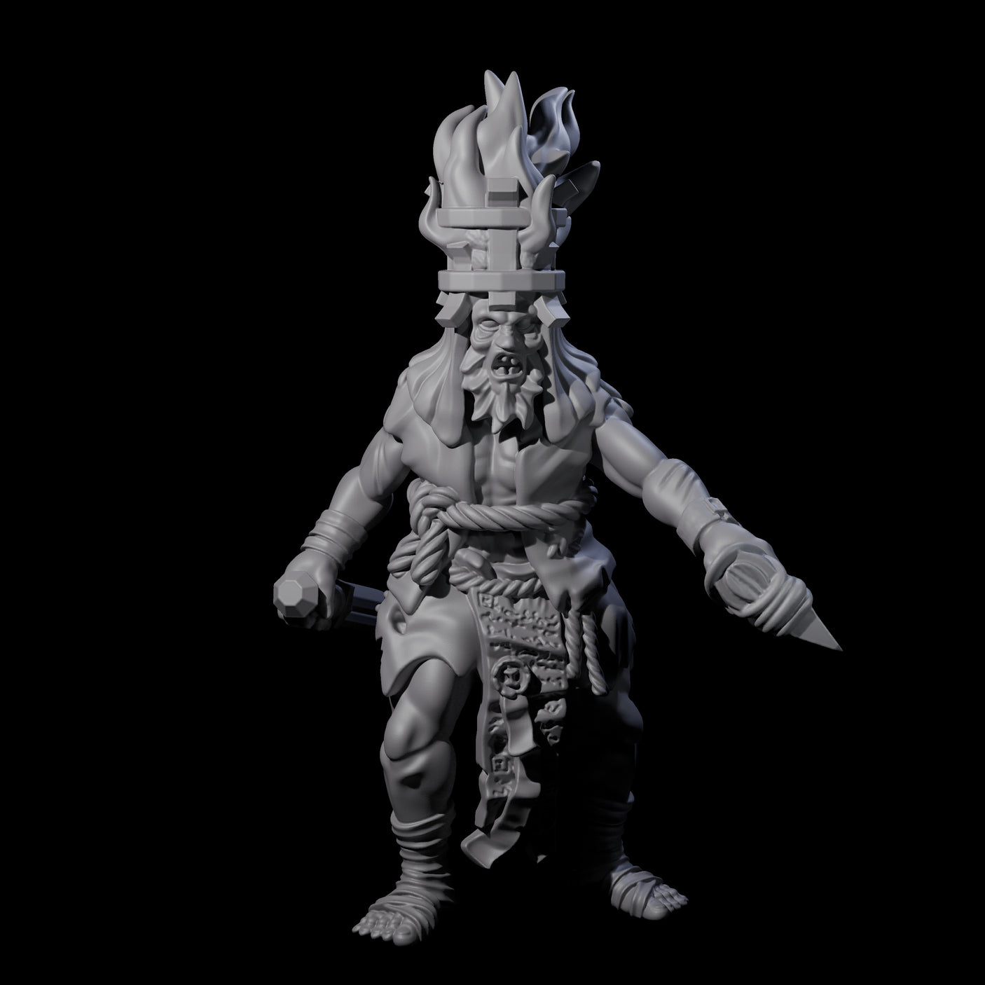 Angry Congregation Member E Miniature for Dungeons and Dragons, Pathfinder or other TTRPGs