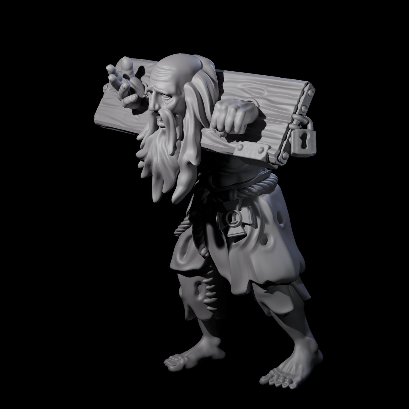 Angry Congregation Member J Miniature for Dungeons and Dragons, Pathfinder or other TTRPGs