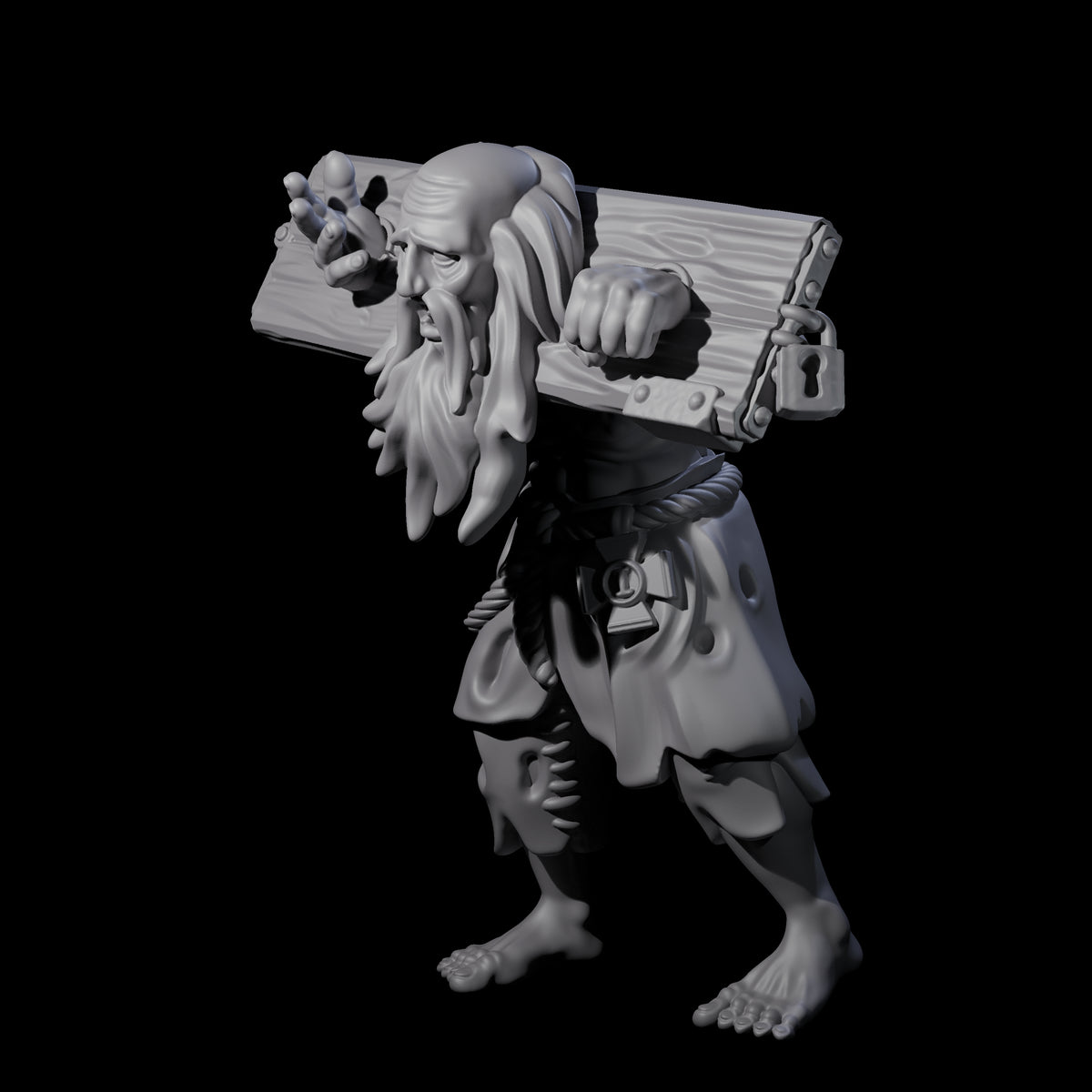 Angry Congregation Member J Miniature for Dungeons and Dragons, Pathfinder or other TTRPGs