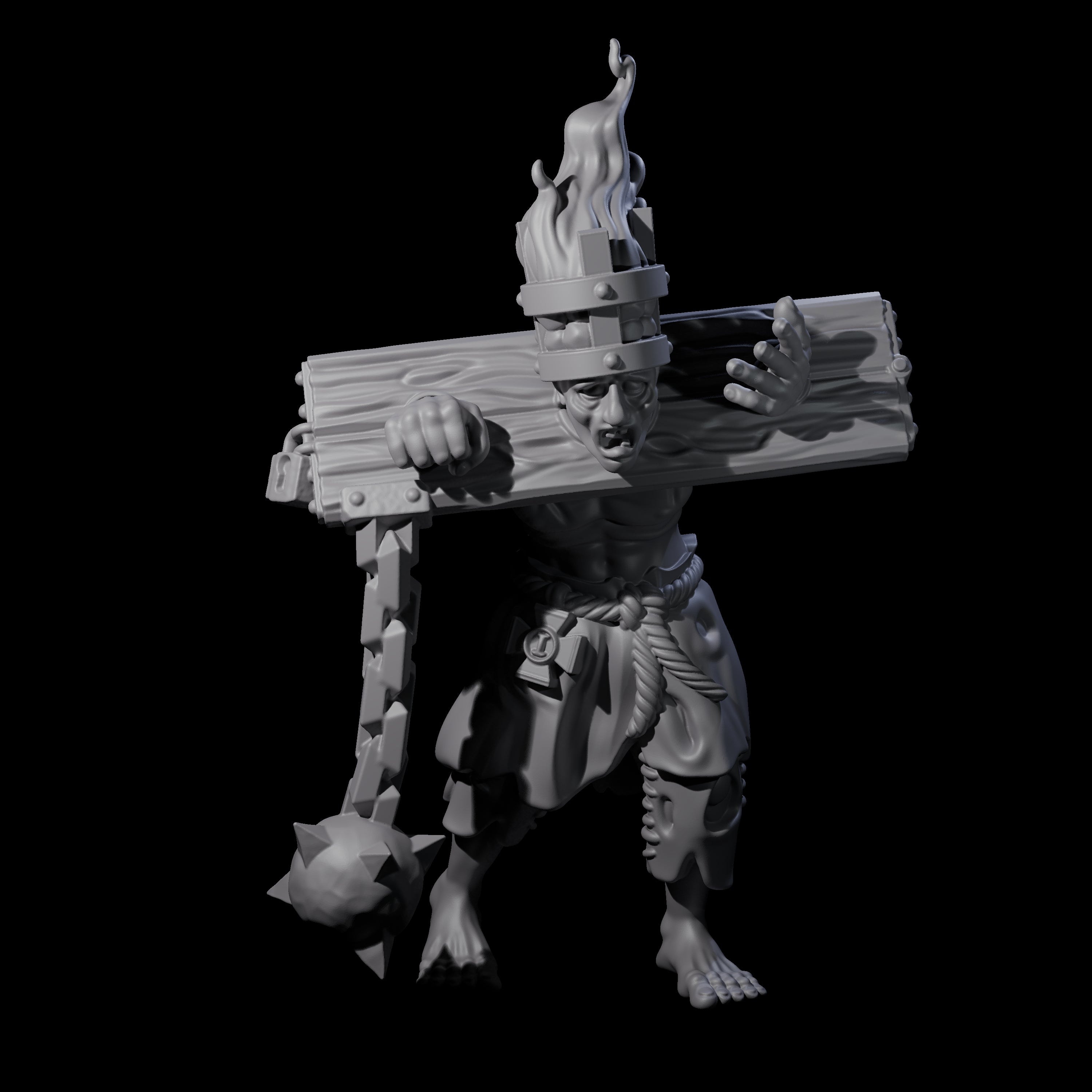 Angry Congregation Member K Miniature for Dungeons and Dragons, Pathfinder or other TTRPGs