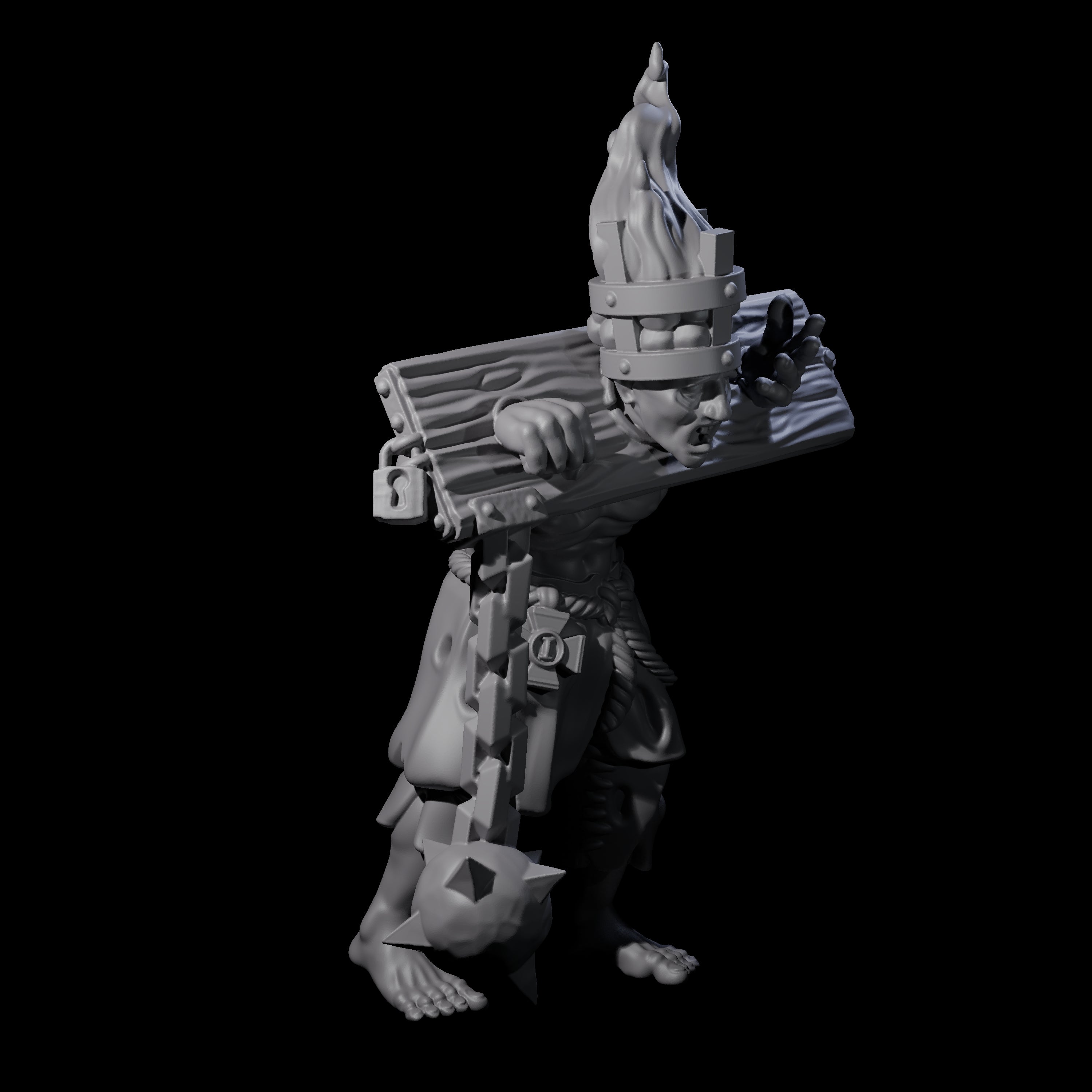 Angry Congregation Member K Miniature for Dungeons and Dragons, Pathfinder or other TTRPGs