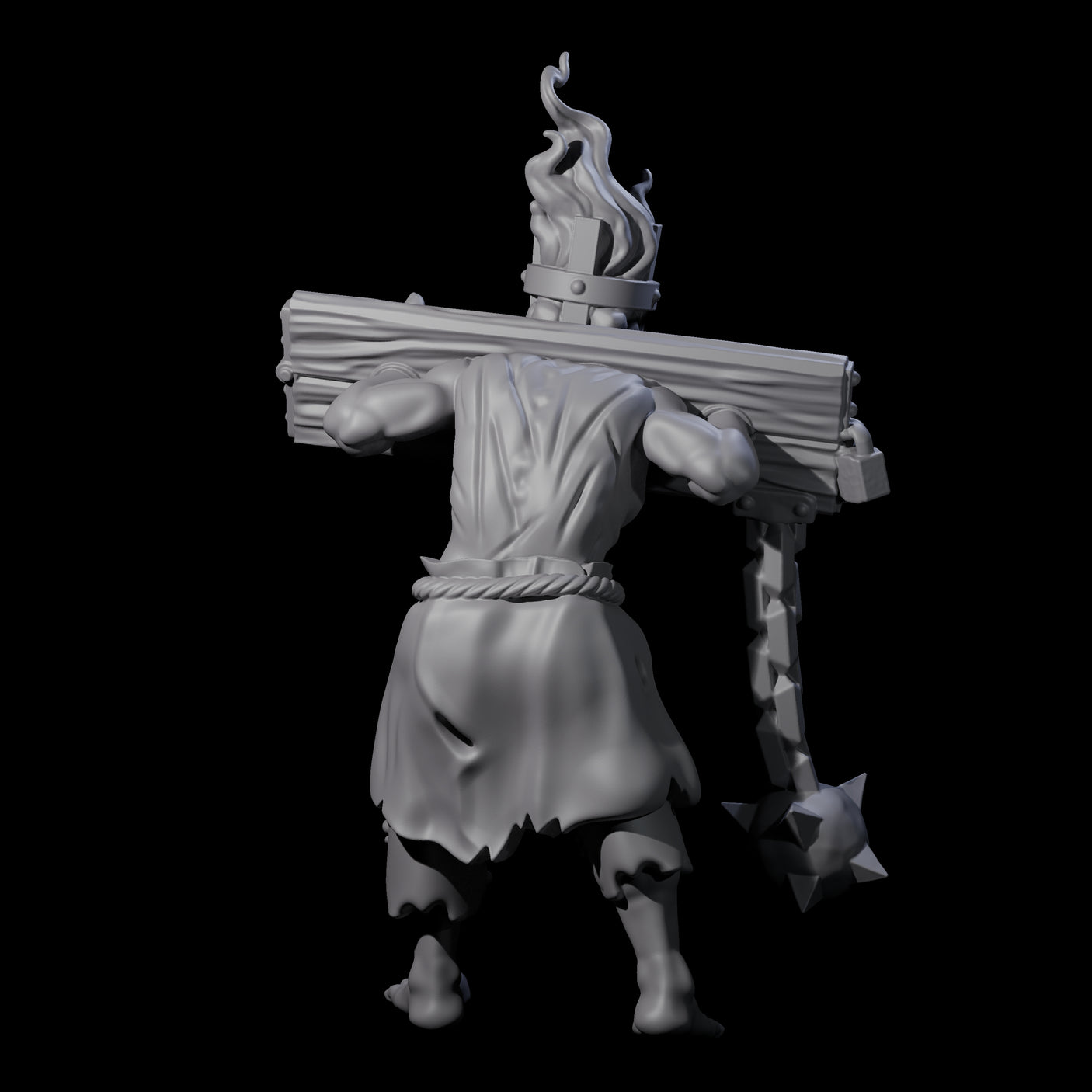 Angry Congregation Member K Miniature for Dungeons and Dragons, Pathfinder or other TTRPGs