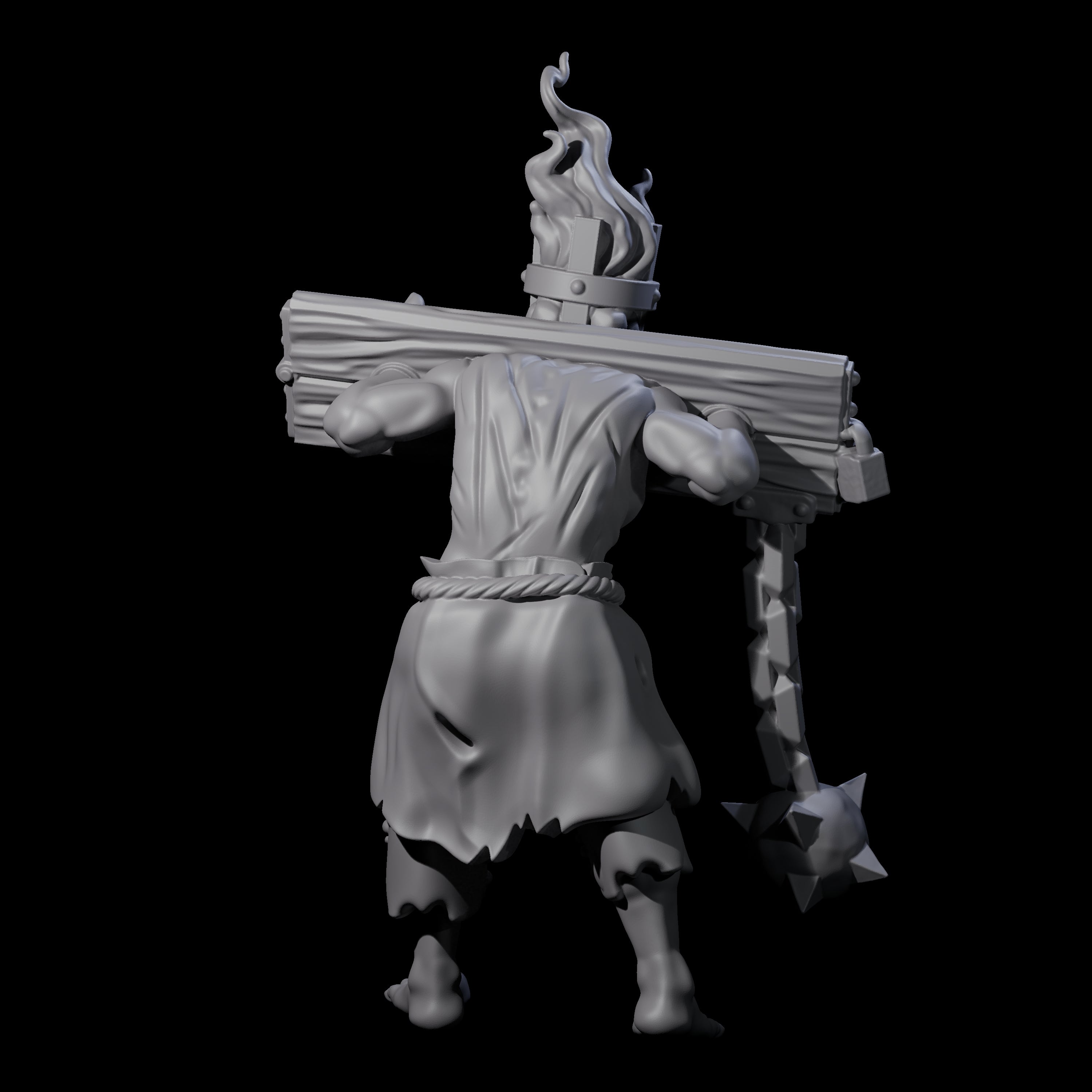 Angry Congregation Member K Miniature for Dungeons and Dragons, Pathfinder or other TTRPGs