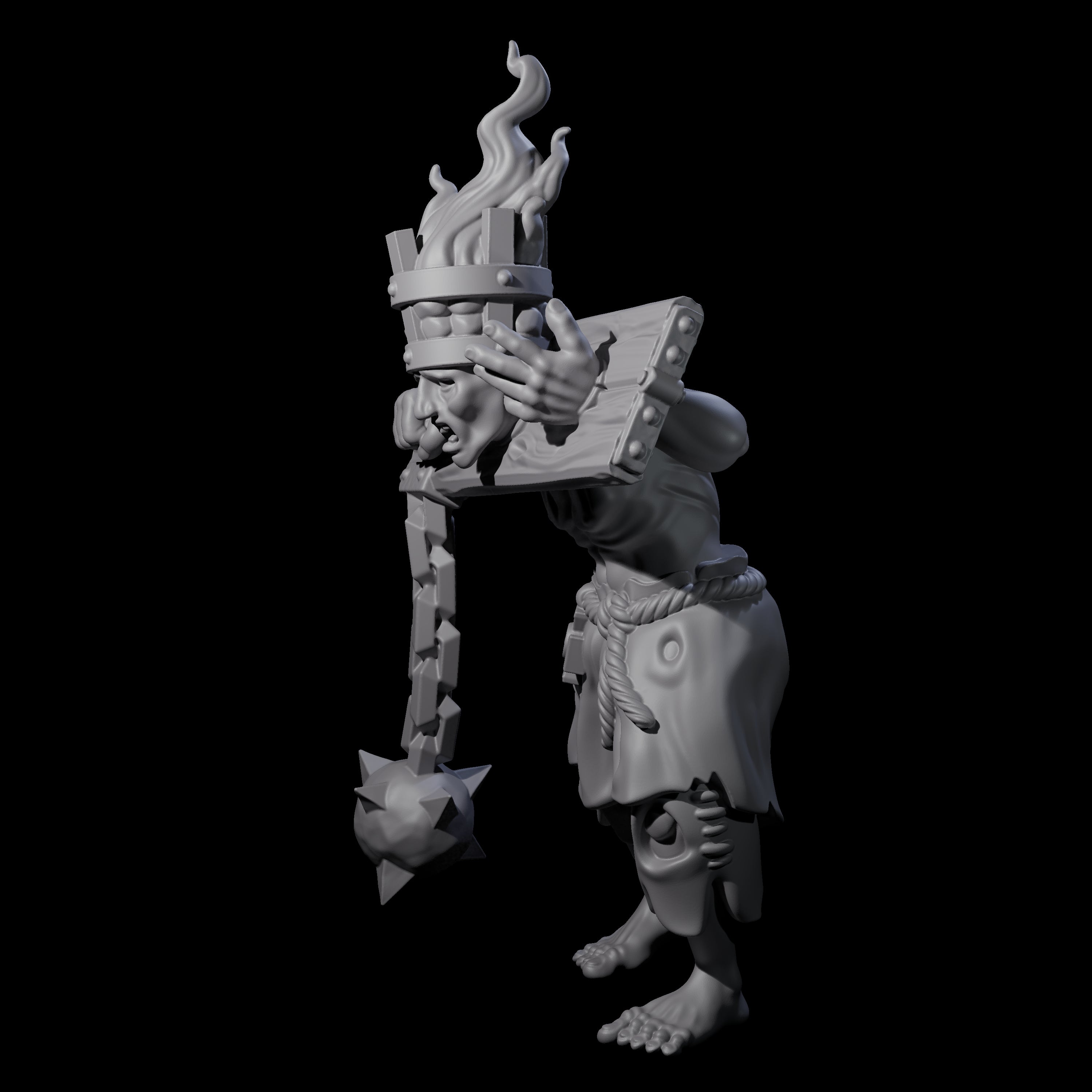 Angry Congregation Member K Miniature for Dungeons and Dragons, Pathfinder or other TTRPGs