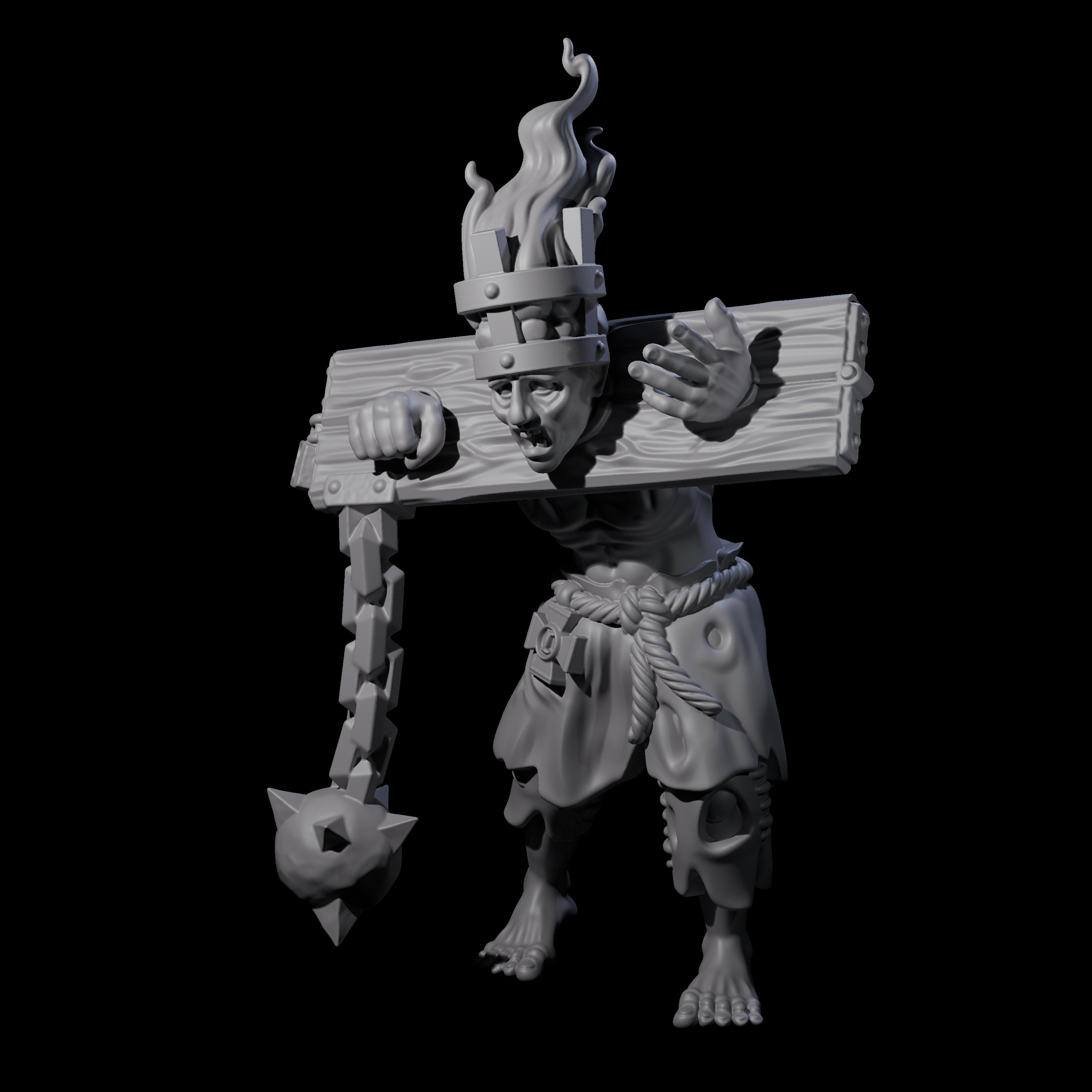 Angry Congregation Member K Miniature for Dungeons and Dragons, Pathfinder or other TTRPGs